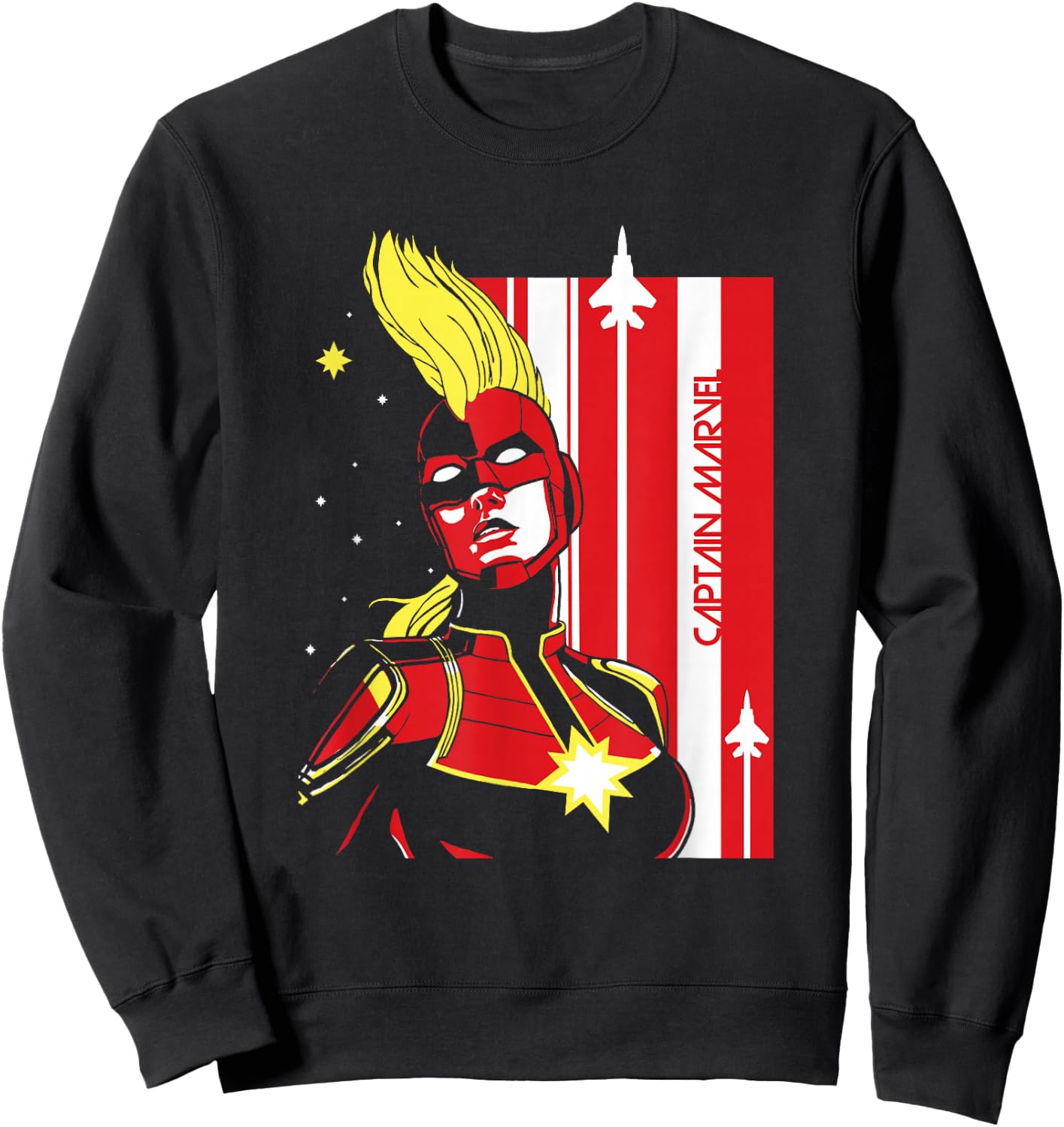 Marvel Captain Marvel Carol Danvers Sweatshirt - Sweatshirt | Black