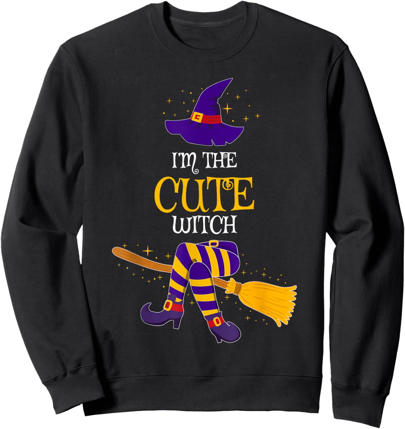 I’m The Cute Witch Family Matching Costume Halloween Sweatshirt - Sweatshirt | Black