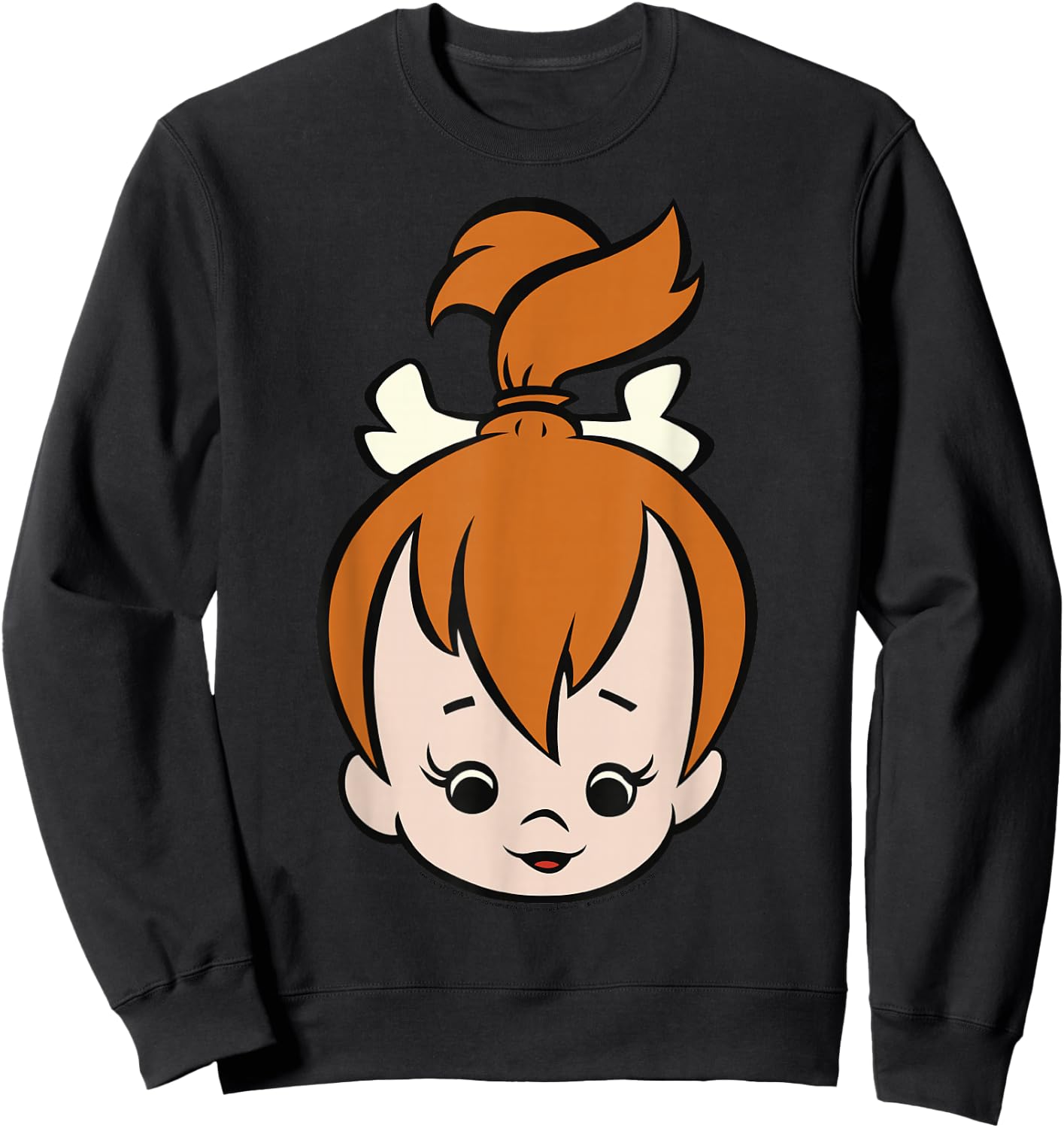 The Flintstones Pebbles Big Face Sweatshirt - Sweatshirt | Black