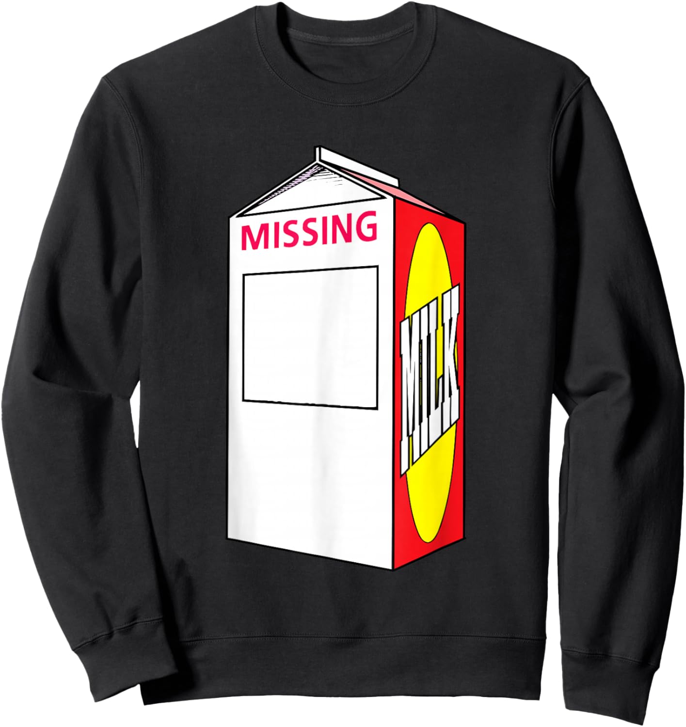 Missing Person milk Carton Sweatshirt - Sweatshirt | Black