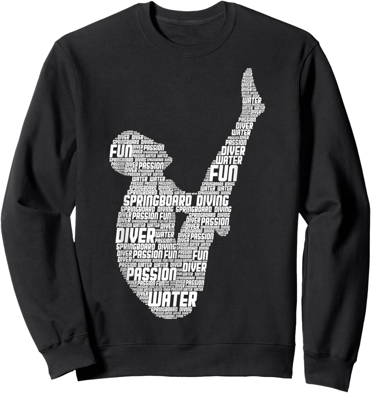 Springboard Diver Springboard Diving Platform Diving Sweatshirt - Sweatshirt | Black