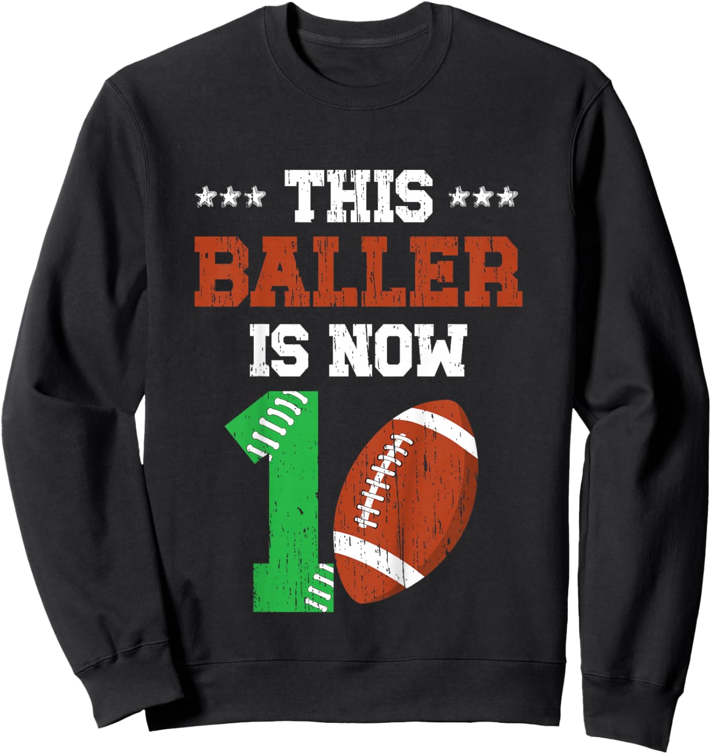 Kids 1st Birthday Party Football Boy One Year Old Football Player Sweatshirt - Sweatshirt | Black
