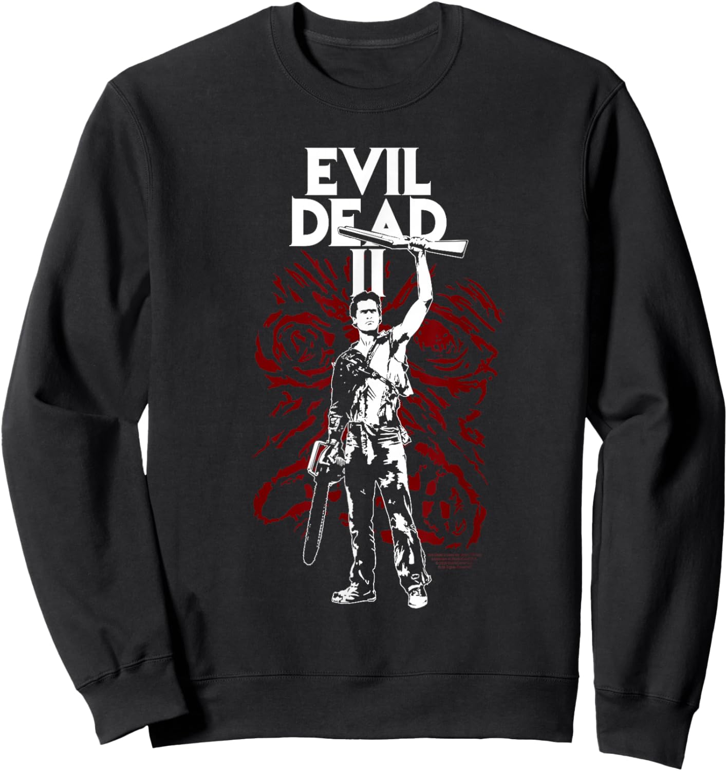 Evil Dead 2 Ash with the Book of the Dead Horror Movie Sweatshirt - Sweatshirt | Black
