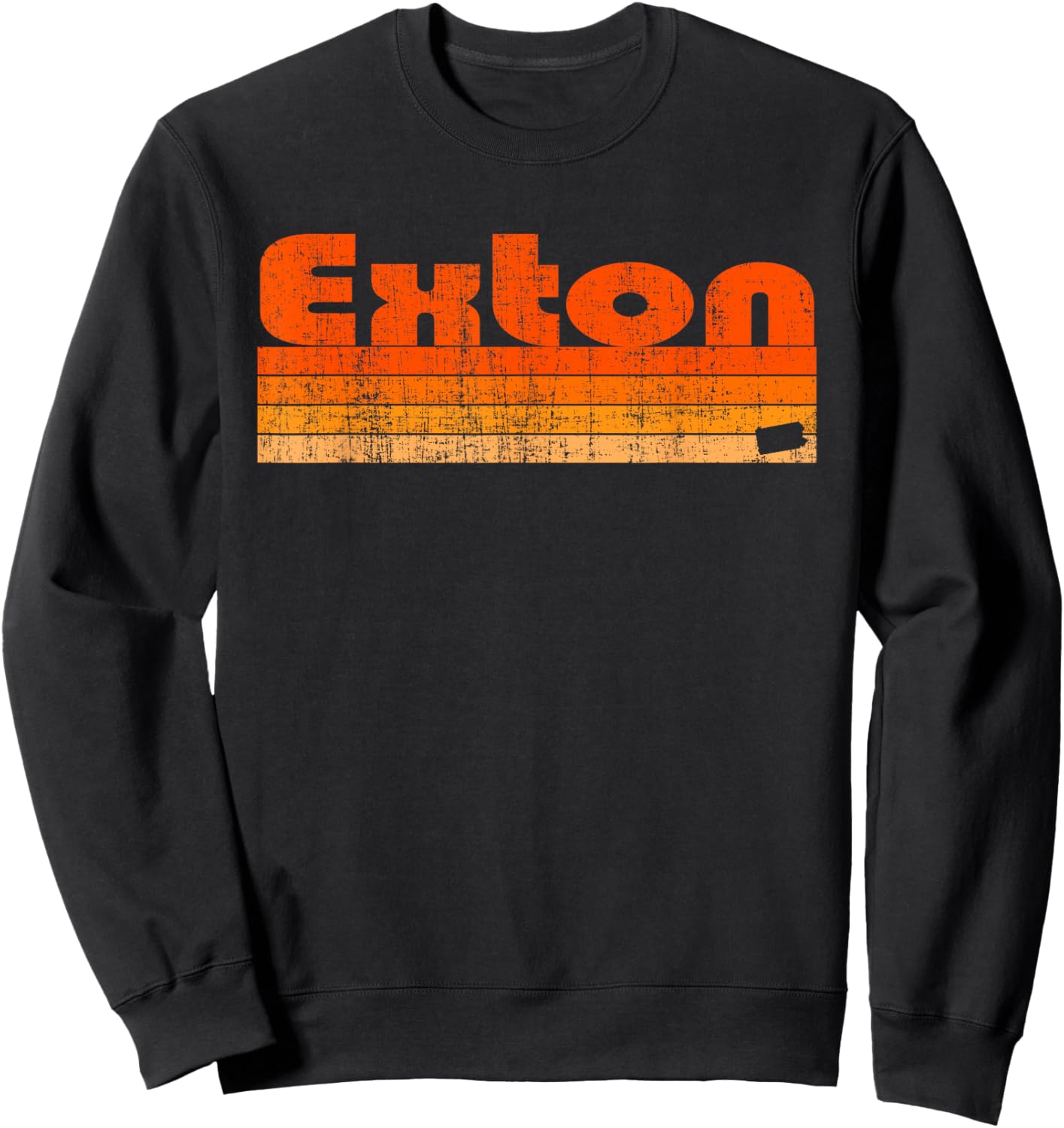 Exton, Pennsylvania Retro 80s Style Sweatshirt - Sweatshirt | Black