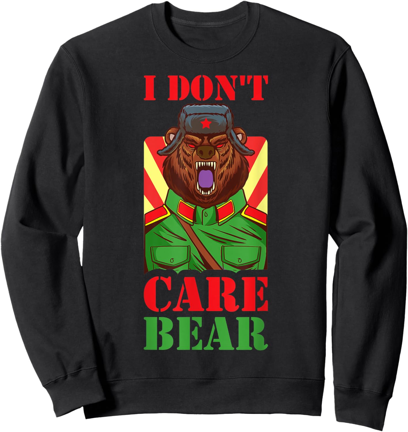 I Dont Care Bear Sweatshirt - Sweatshirt | Black