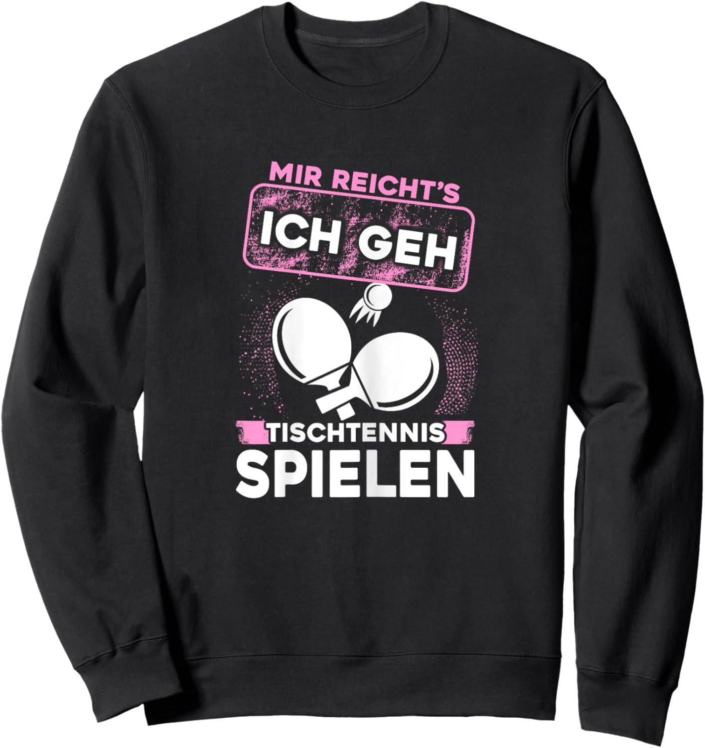Damen Tischtennis Tischtennisschläger Tischtennisball Frauen Sweatshirt - Sweatshirt | Black
