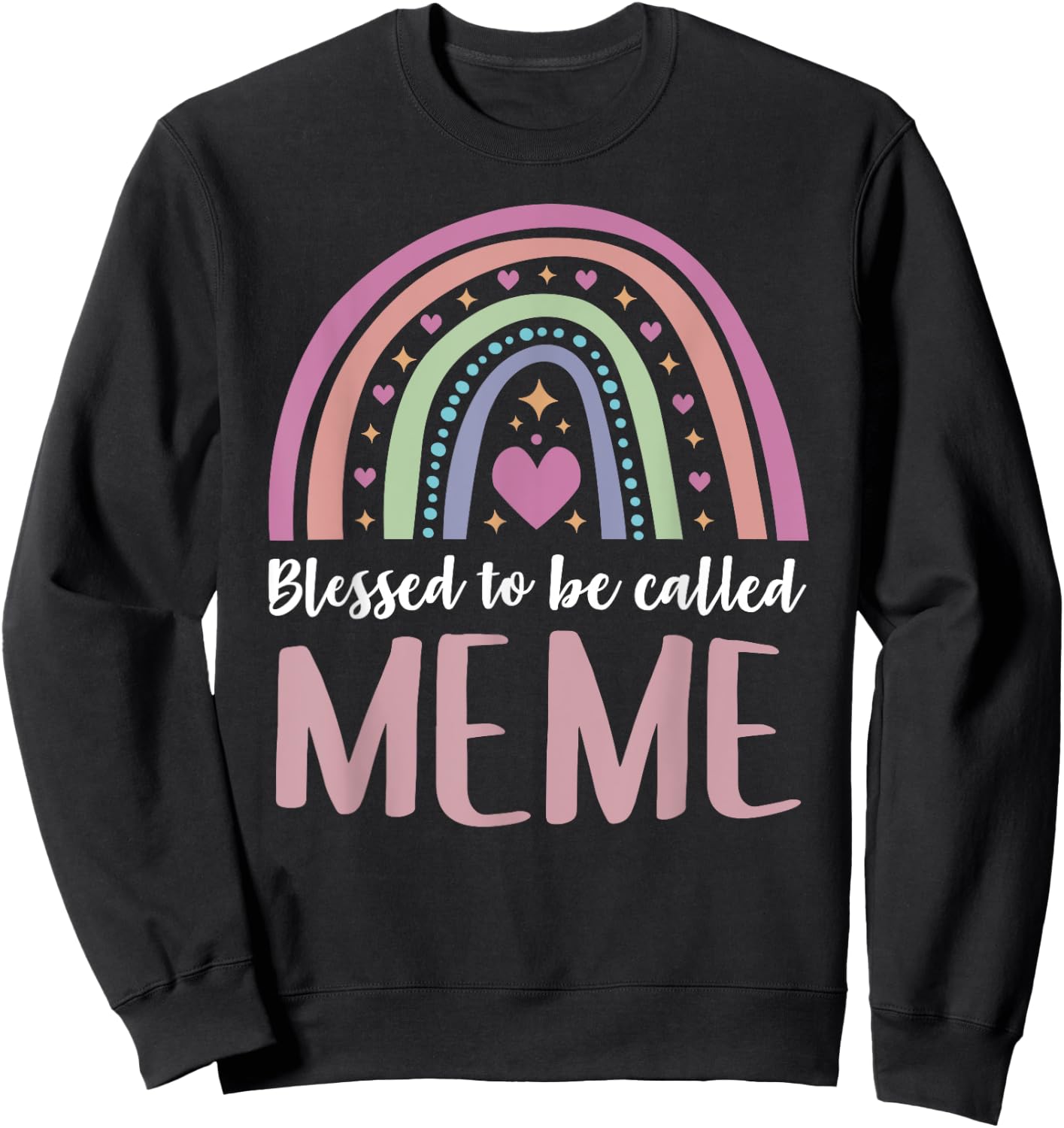 Meme Shirt for Grandma Women Mothers Day Blessed Meme Sweatshirt - Sweatshirt | Black