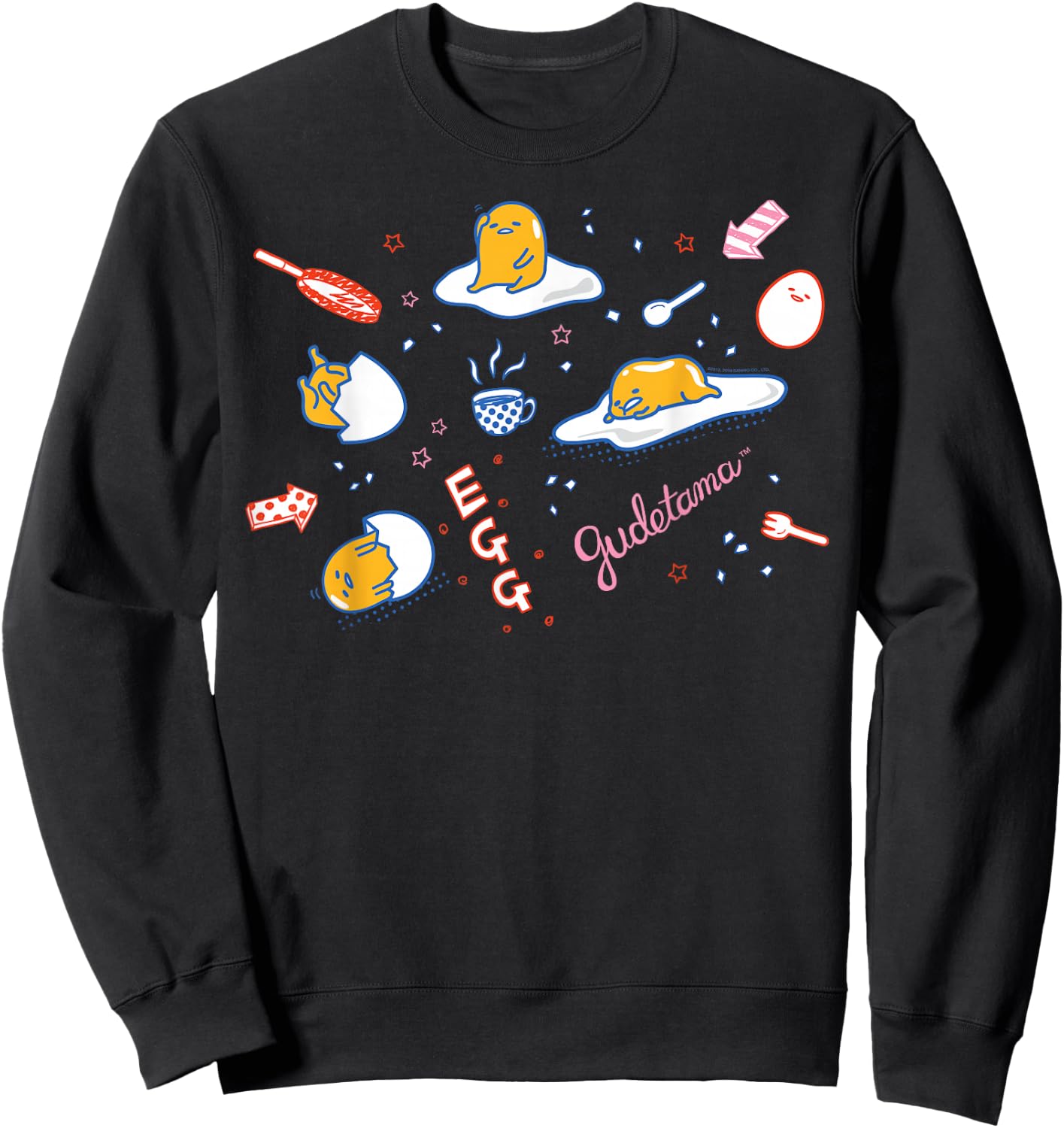 Gudetama Doodle Sweatshirt - Sweatshirt | Black