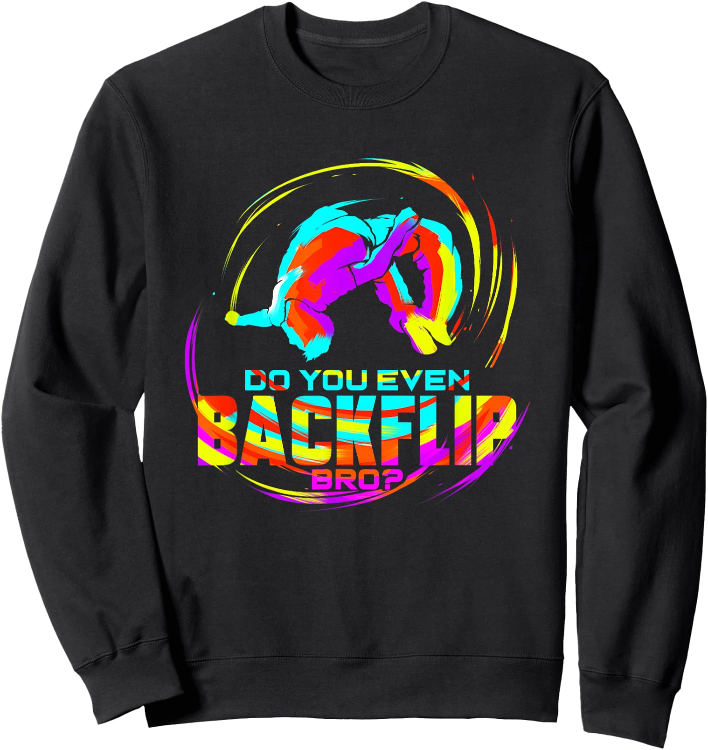 Parkour Runner Gift Traceur Reverse Salto Backflip Sweatshirt - Sweatshirt | Black