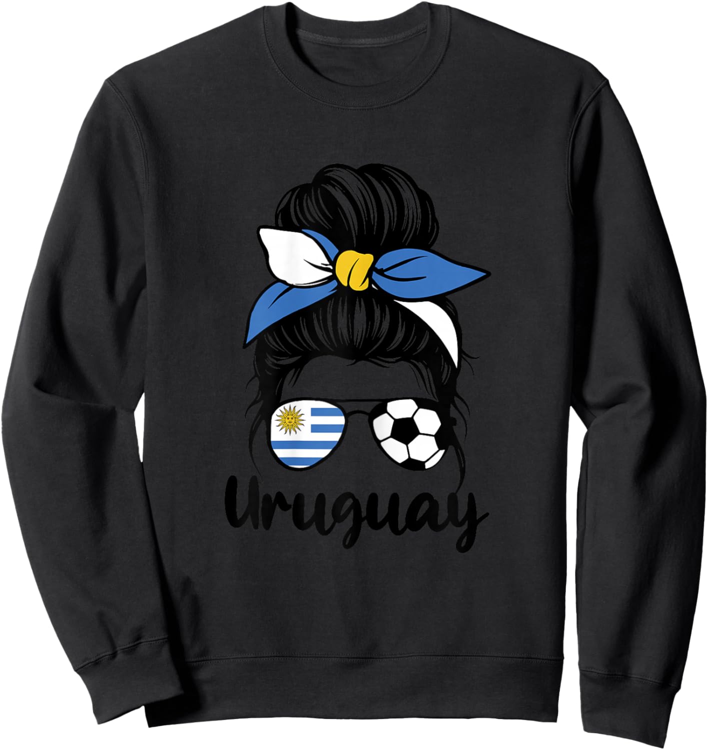 Uruguay Flag Women Mujeres Proud Uruguayan Fans Supporters Sweatshirt - Sweatshirt | Black