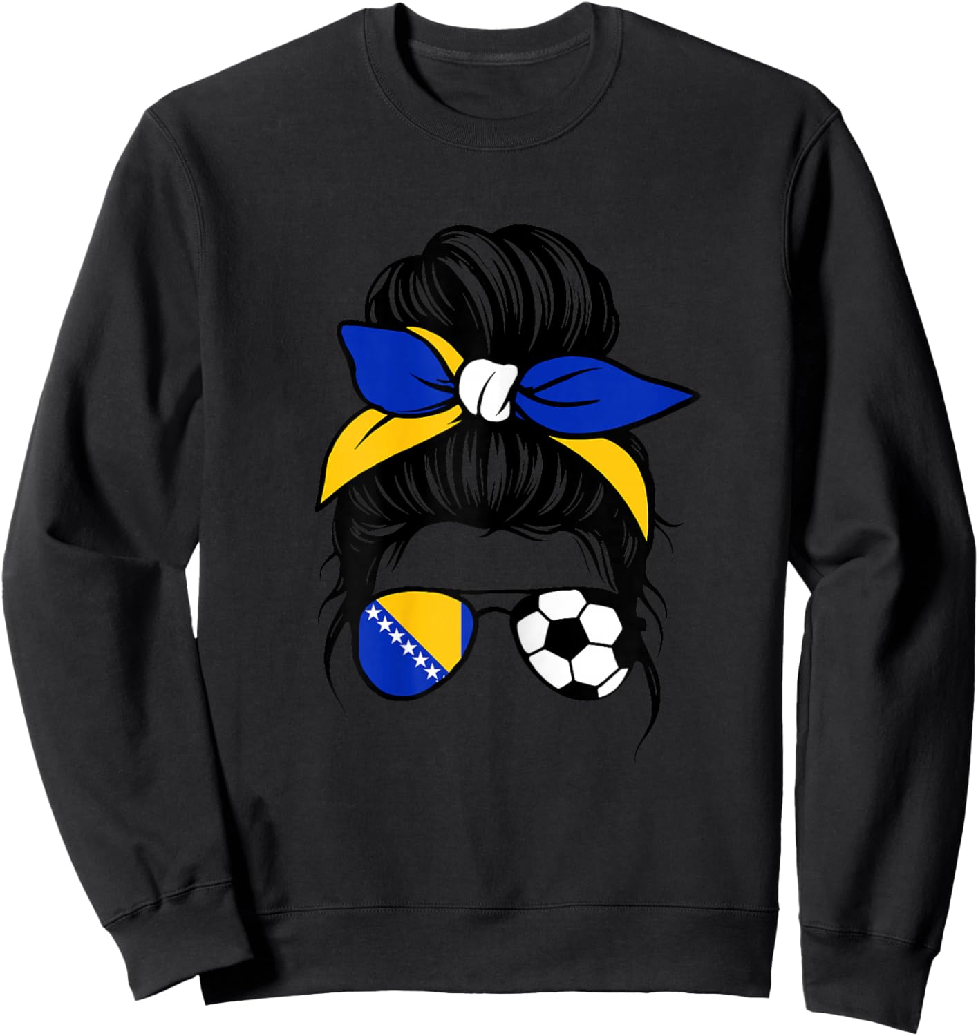 Bosnische Flagge Frauen Stolze Bosnien Fans Girls Sweatshirt - Sweatshirt | Black