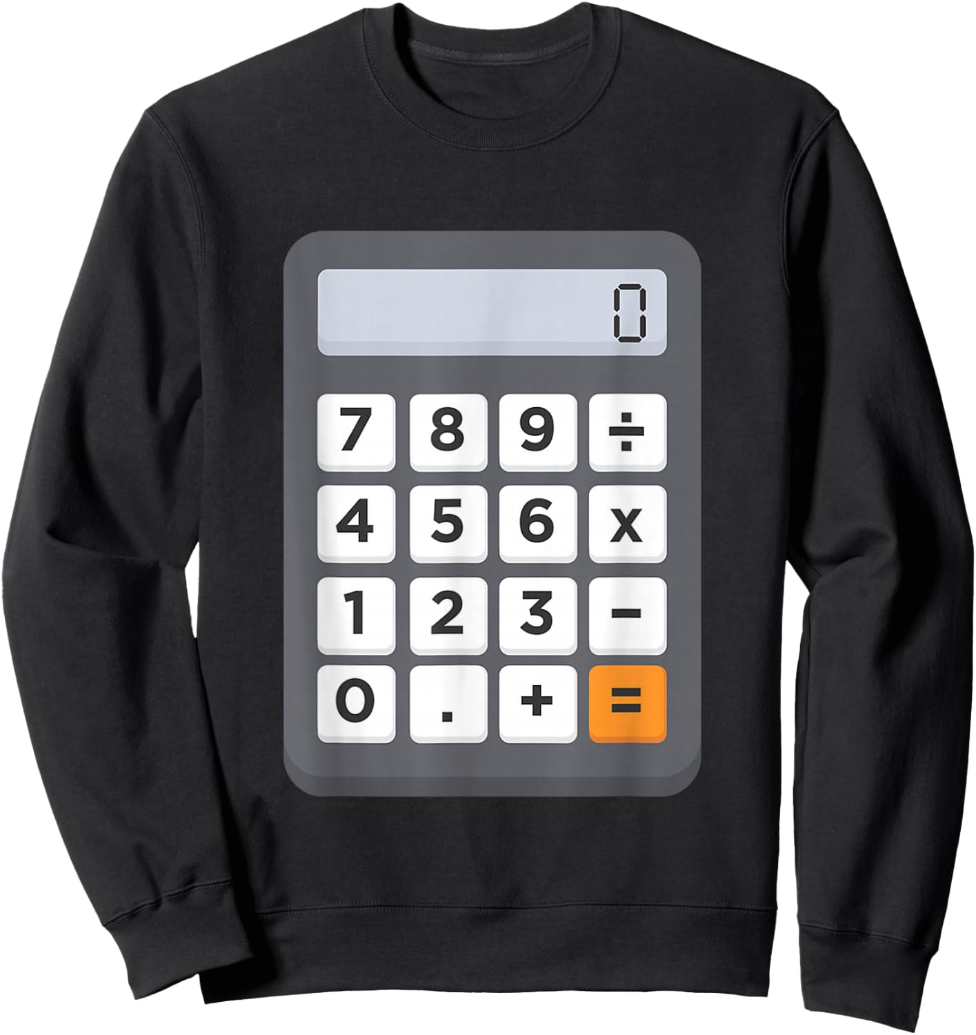 Funny Accountant Halloween Costume Outfit Math Calculator Sweatshirt - Sweatshirt | Black