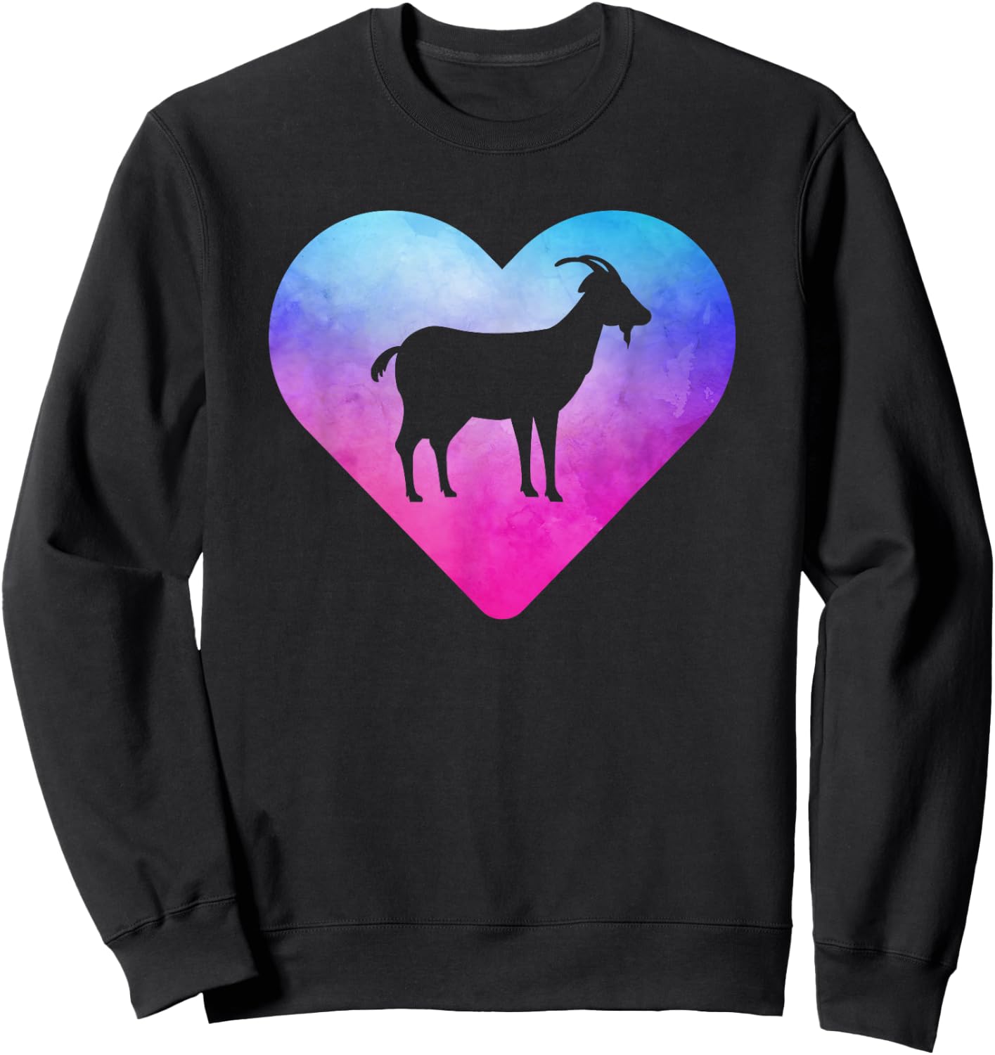 Women or Girls Goat Sweatshirt - Sweatshirt | Black