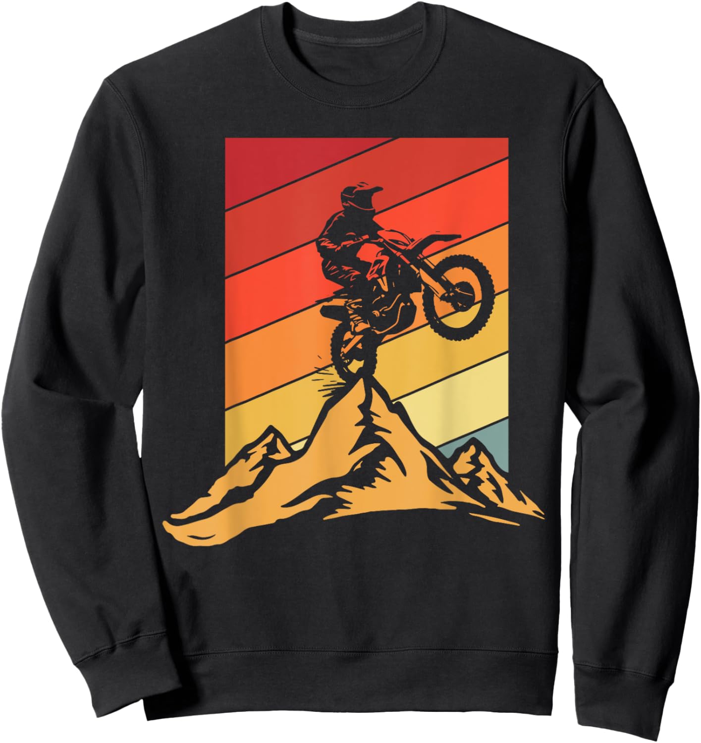 Classic Dirt Bike Motocross MX Rider OffRoad Mountain Enduro Sweatshirt - Sweatshirt | Black