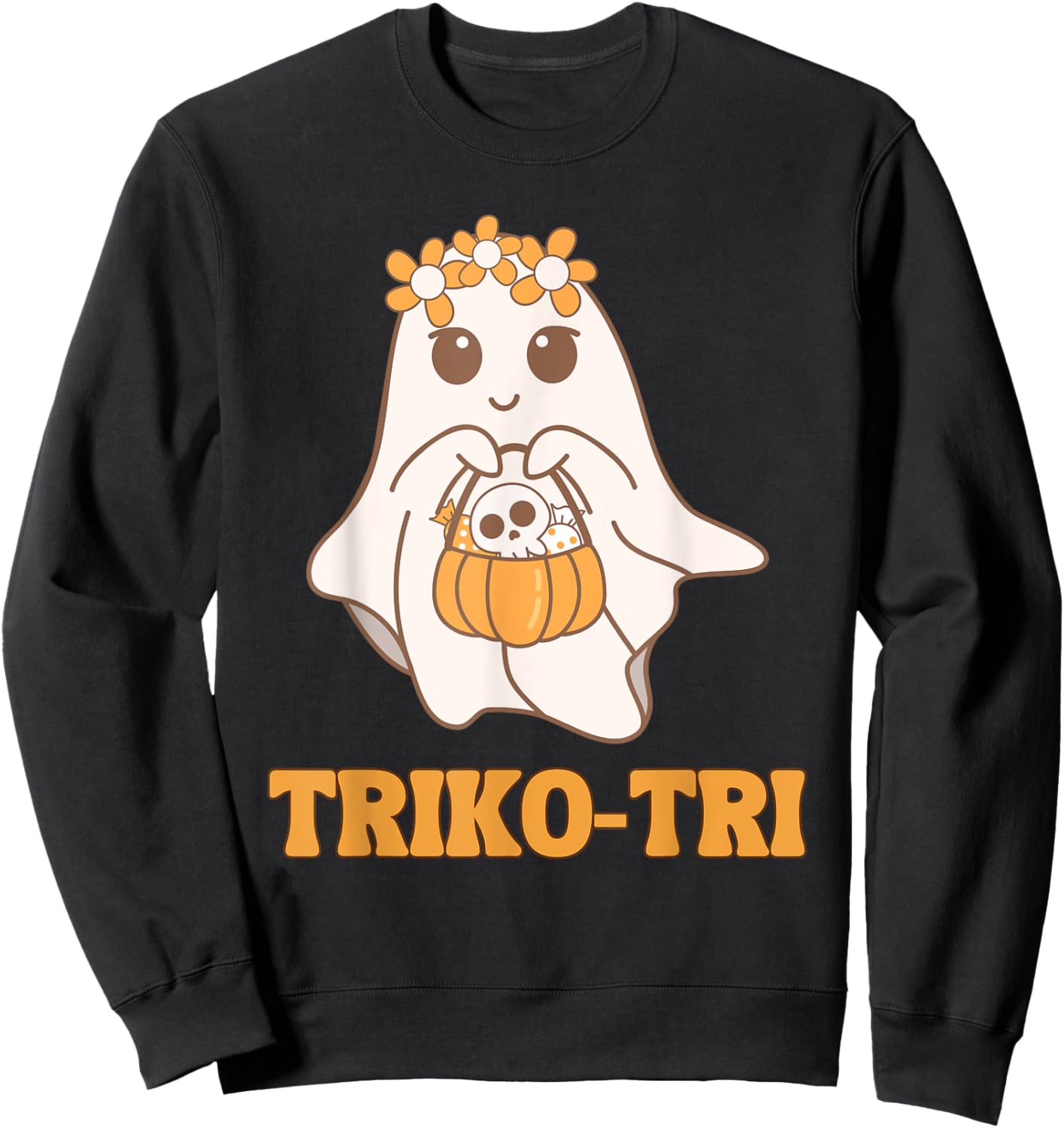 Triko Tri Funny Spanish Halloween Trick or Treat Humor Sweatshirt - Sweatshirt | Black