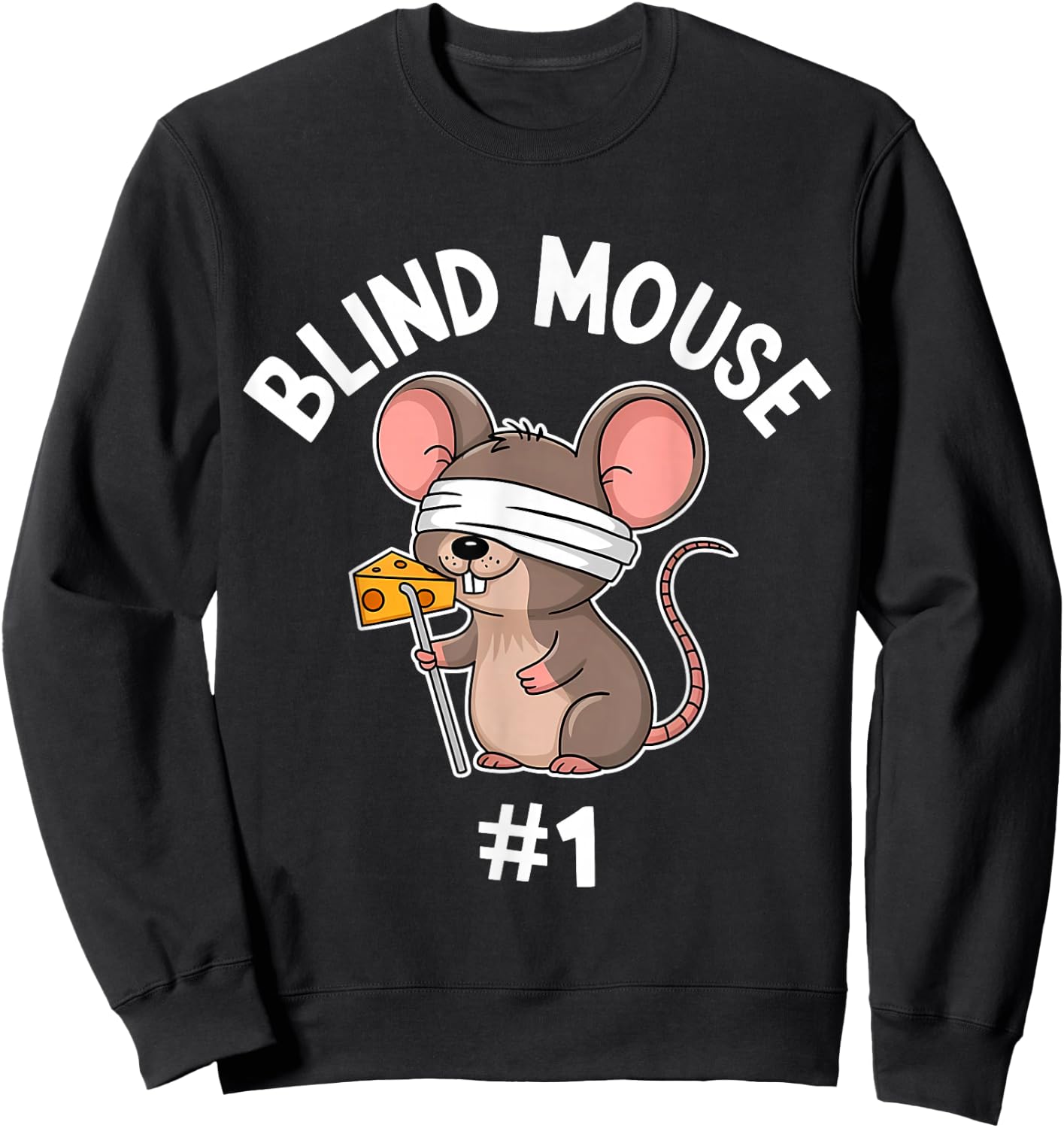 Three Blind Mice Costume Mouse #1 Matching Group Sweatshirt - Sweatshirt | Black