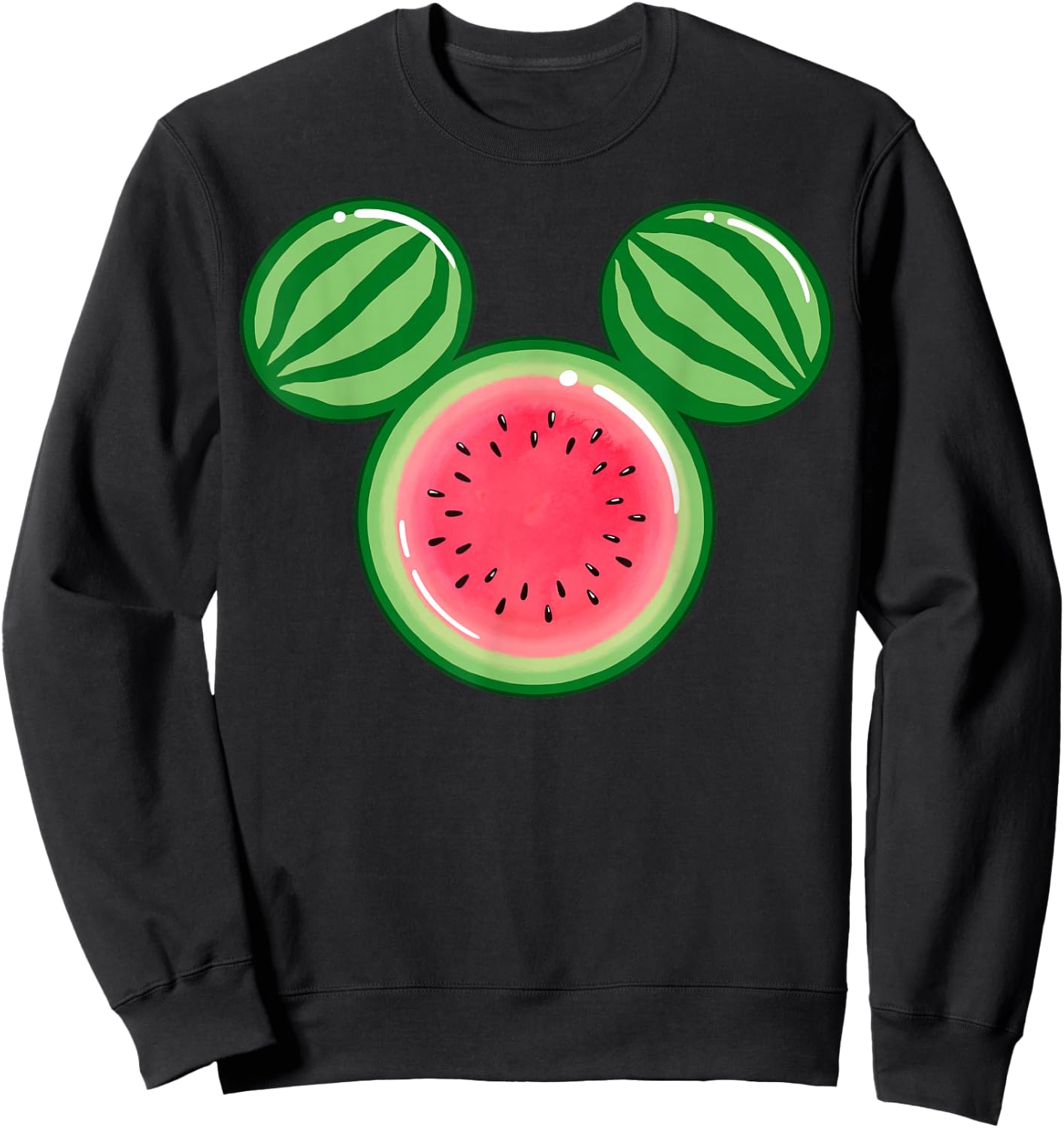 Disney Mickey & Friends Mickey Watermelon Ears Sweatshirt - Sweatshirt | Black