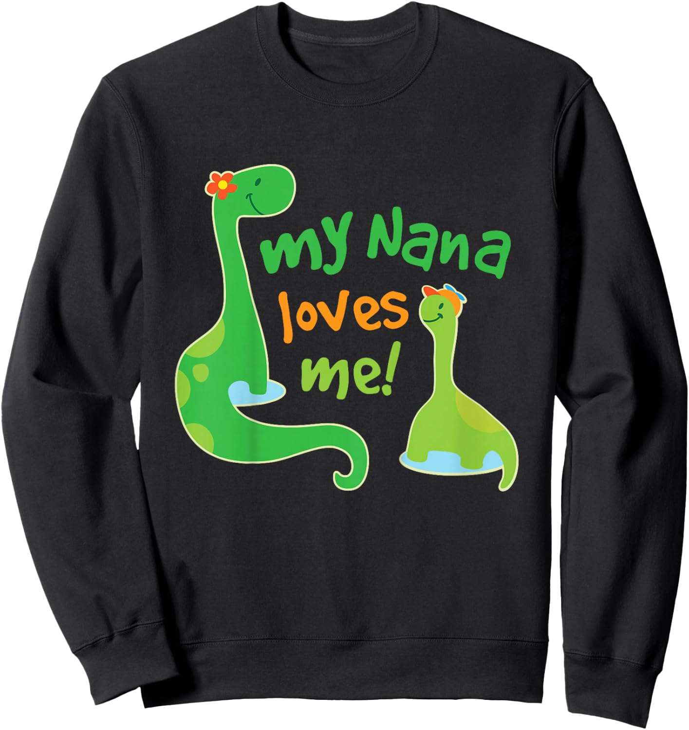 Kids Nana Loves Me Grandson Sweatshirt - Sweatshirt | Black