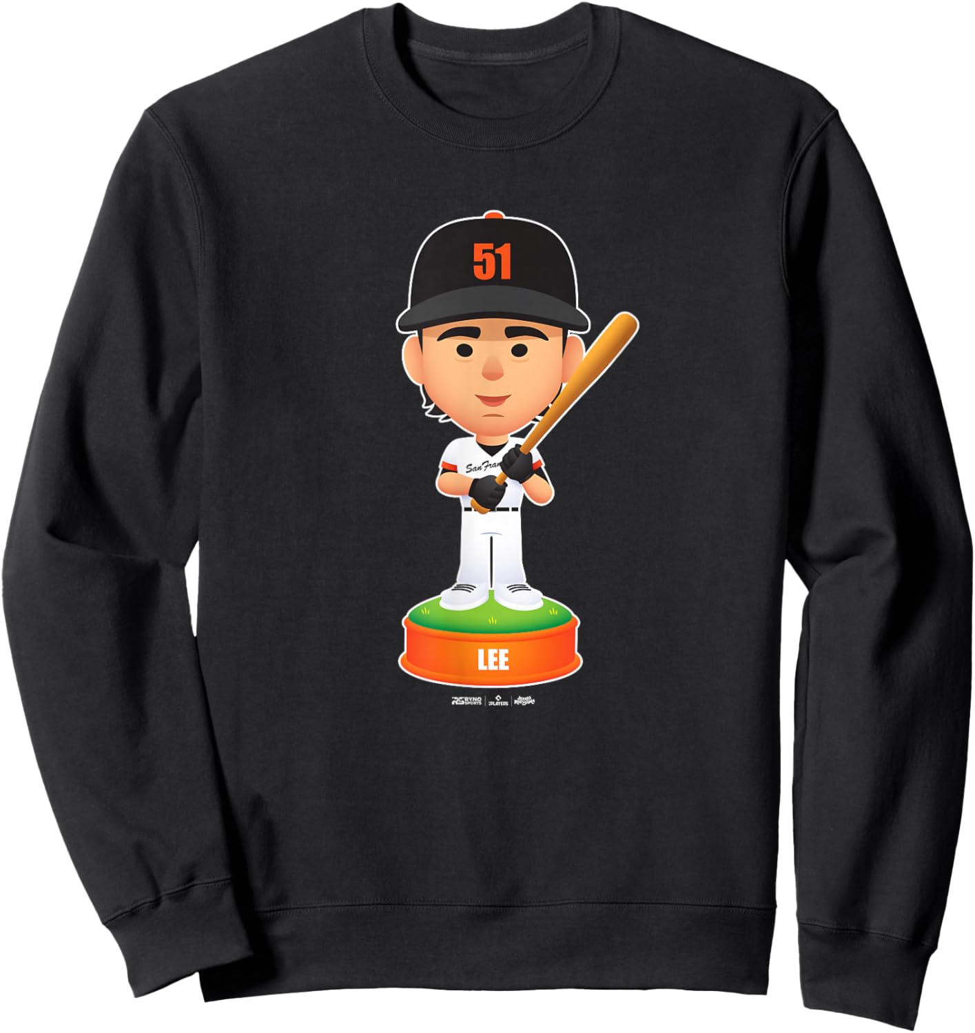 Jung Hoo Lee San Francisco Baseball Bobblehead MLBPA Sweatshirt - Sweatshirt | Black