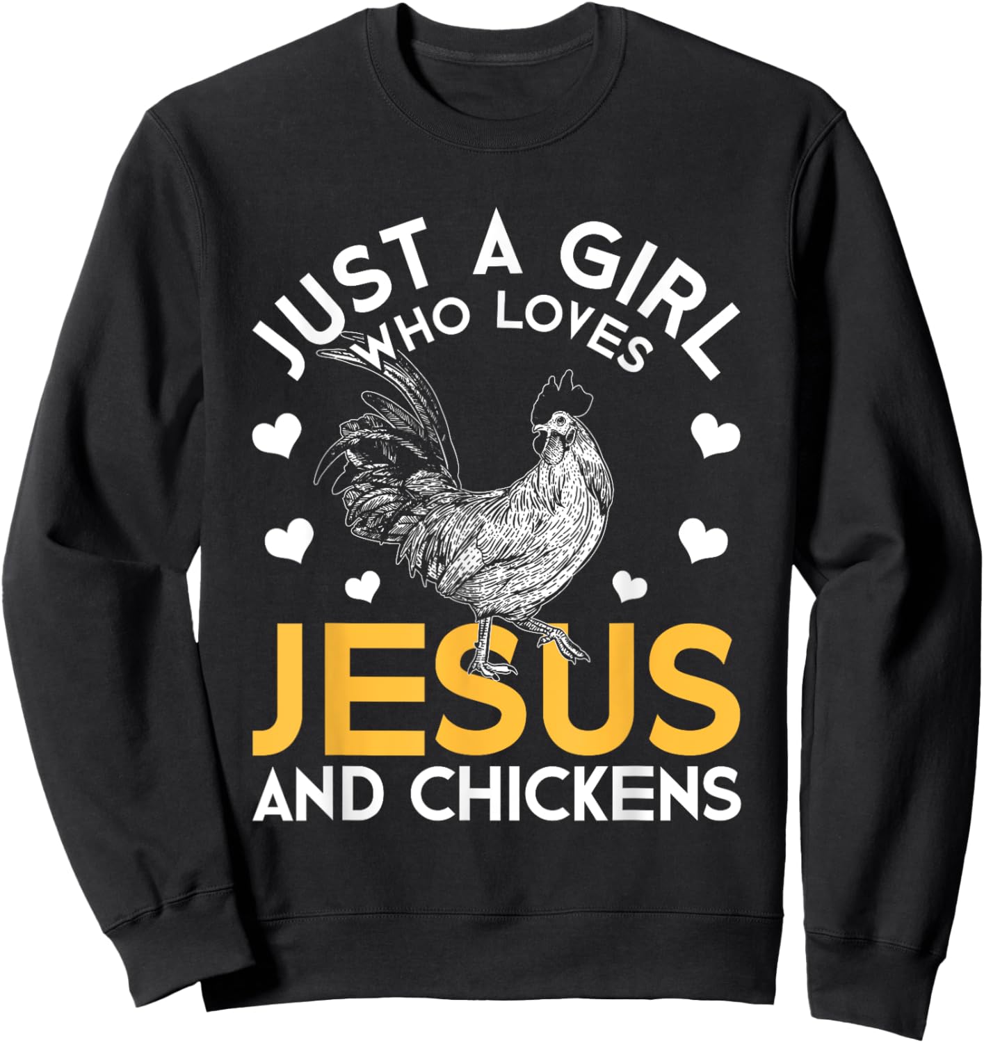 Christian Funny Religious Farmer Women Gift Jesus Sweatshirt - Sweatshirt | Black