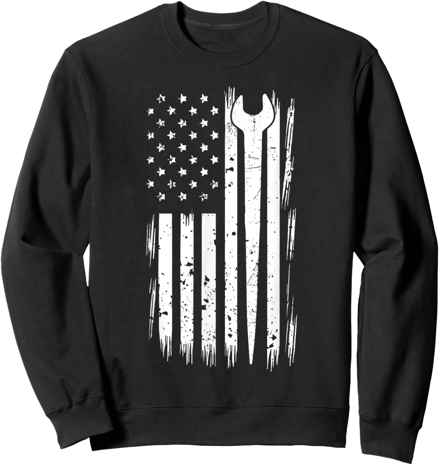 Ironworker - USA Flag Ironworking Worker Rodbuster Sweatshirt - Sweatshirt | Black