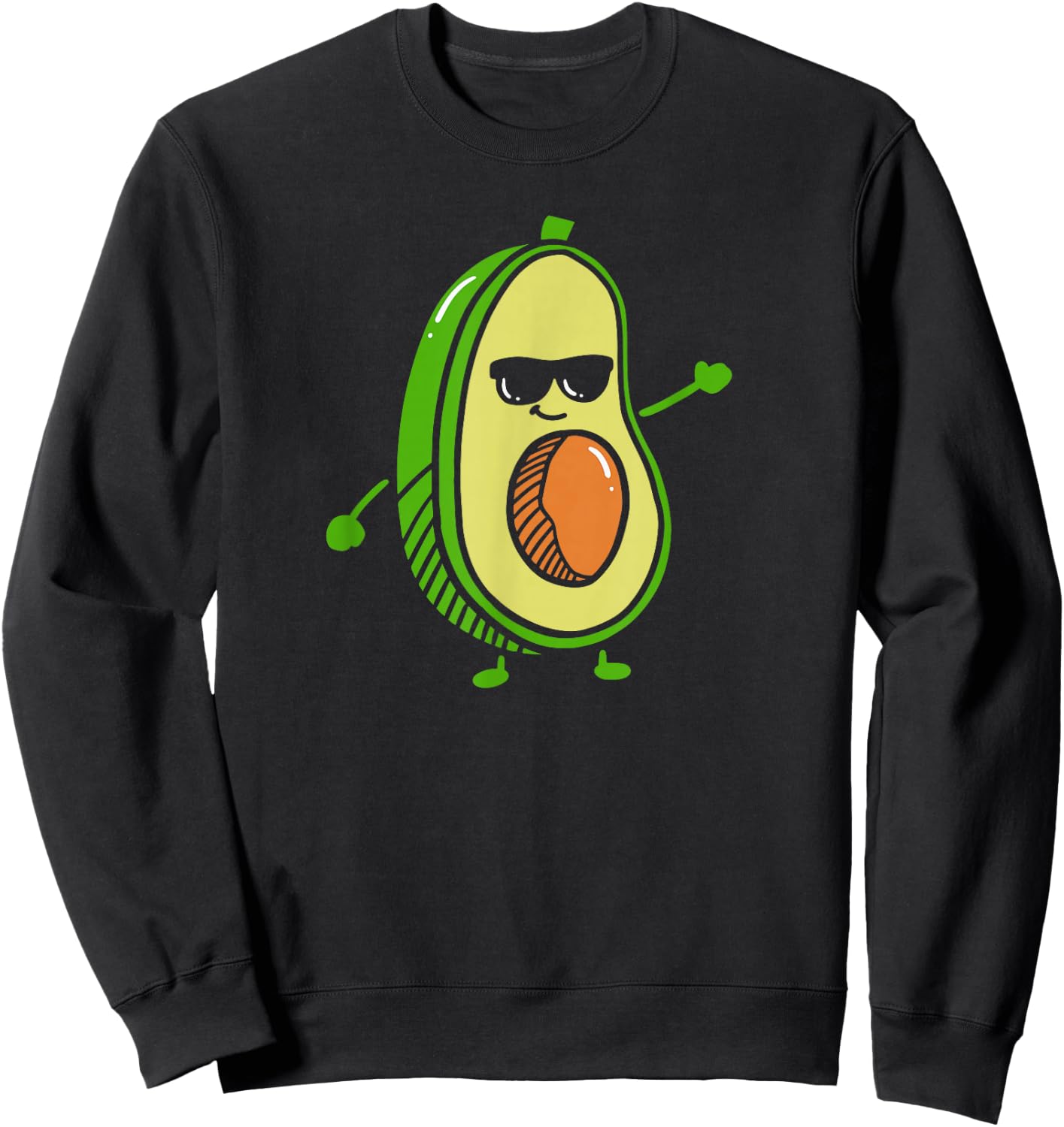 Sweet Dancing Avocado - Guacamole Avocado Graphics Sweatshirt - Sweatshirt | Black