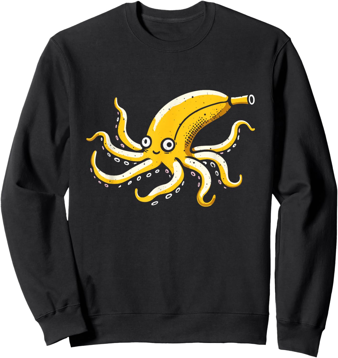 Bananacle Banana Tentacles - Funny Banana Squid Octopus Pun Sweatshirt - Sweatshirt | Black