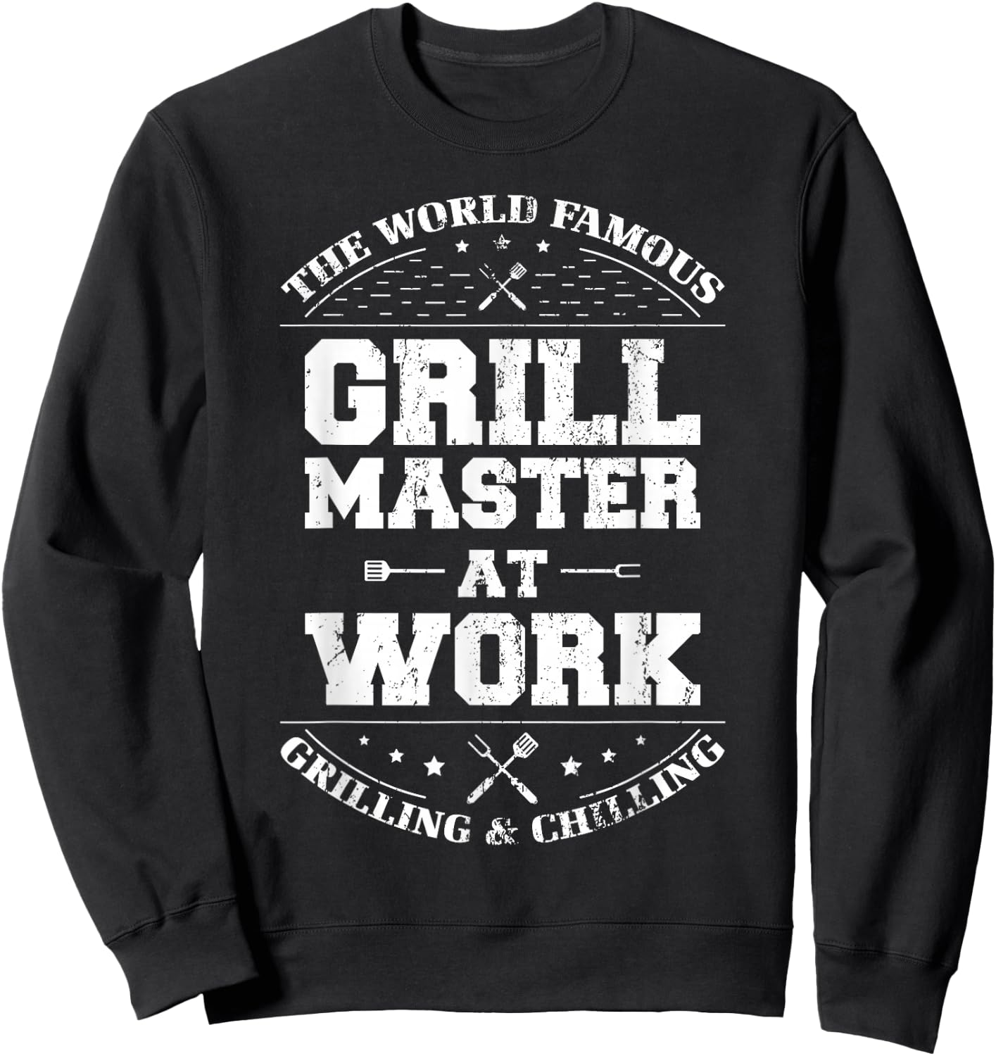 Funny Grill Master BBQ Chef Smoked Meat Lover Gift Barbecue Sweatshirt - Sweatshirt | Black