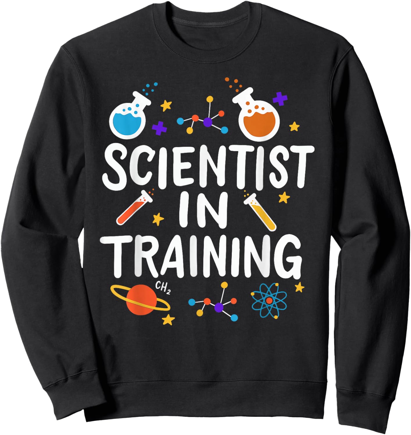 Science Kids School Studying Funny Scientist in Training Sweatshirt - Sweatshirt | Black