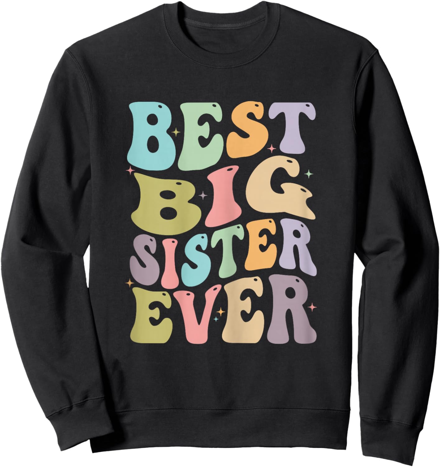 Youth Best Big Sister Ever girl's baby announcement idea Sweatshirt - Sweatshirt | Black