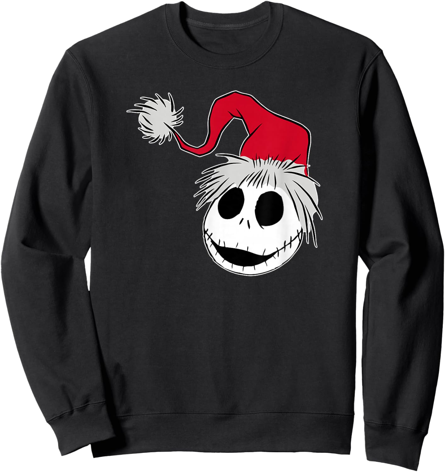 Disney The Nightmare Before Christmas Jack Santa Hat Sweatshirt - Sweatshirt | Black