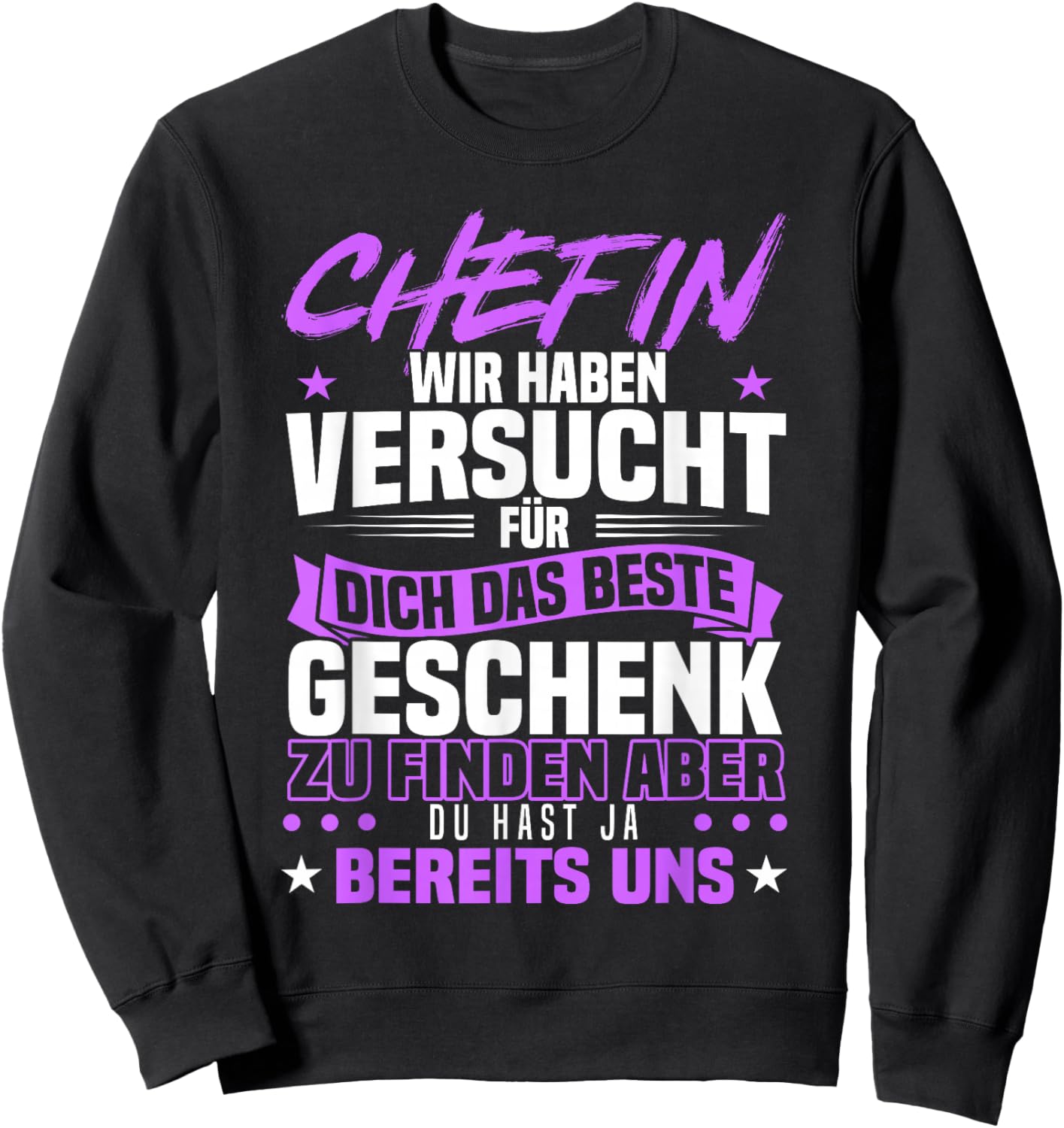 Beste Chefin Abschied Geburtstag Mitarbeiter Spruch Lustig Sweatshirt - Sweatshirt | Black