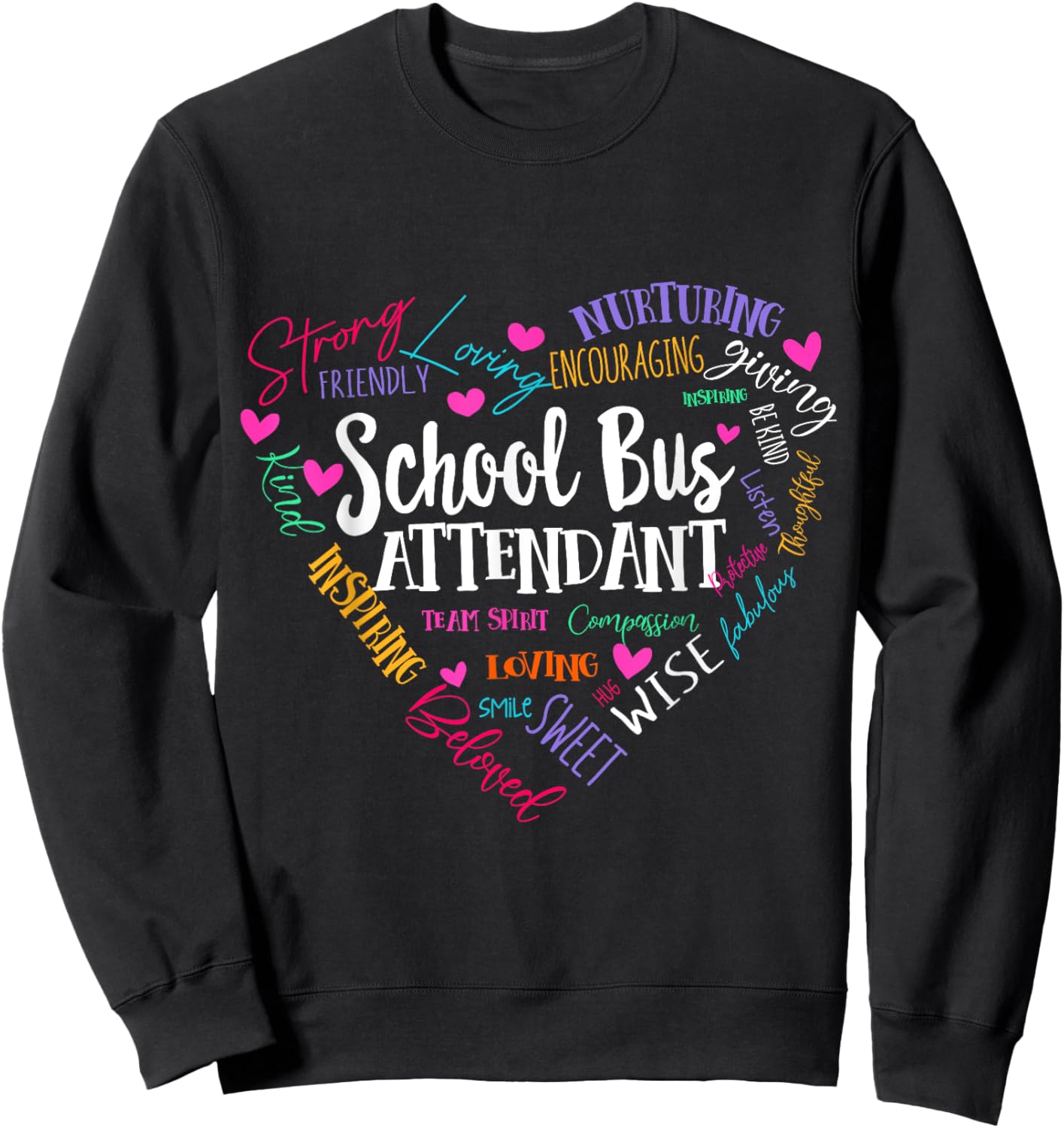 School Bus Attendant Squad Back-to-School Matching Group Sweatshirt - Sweatshirt | Black