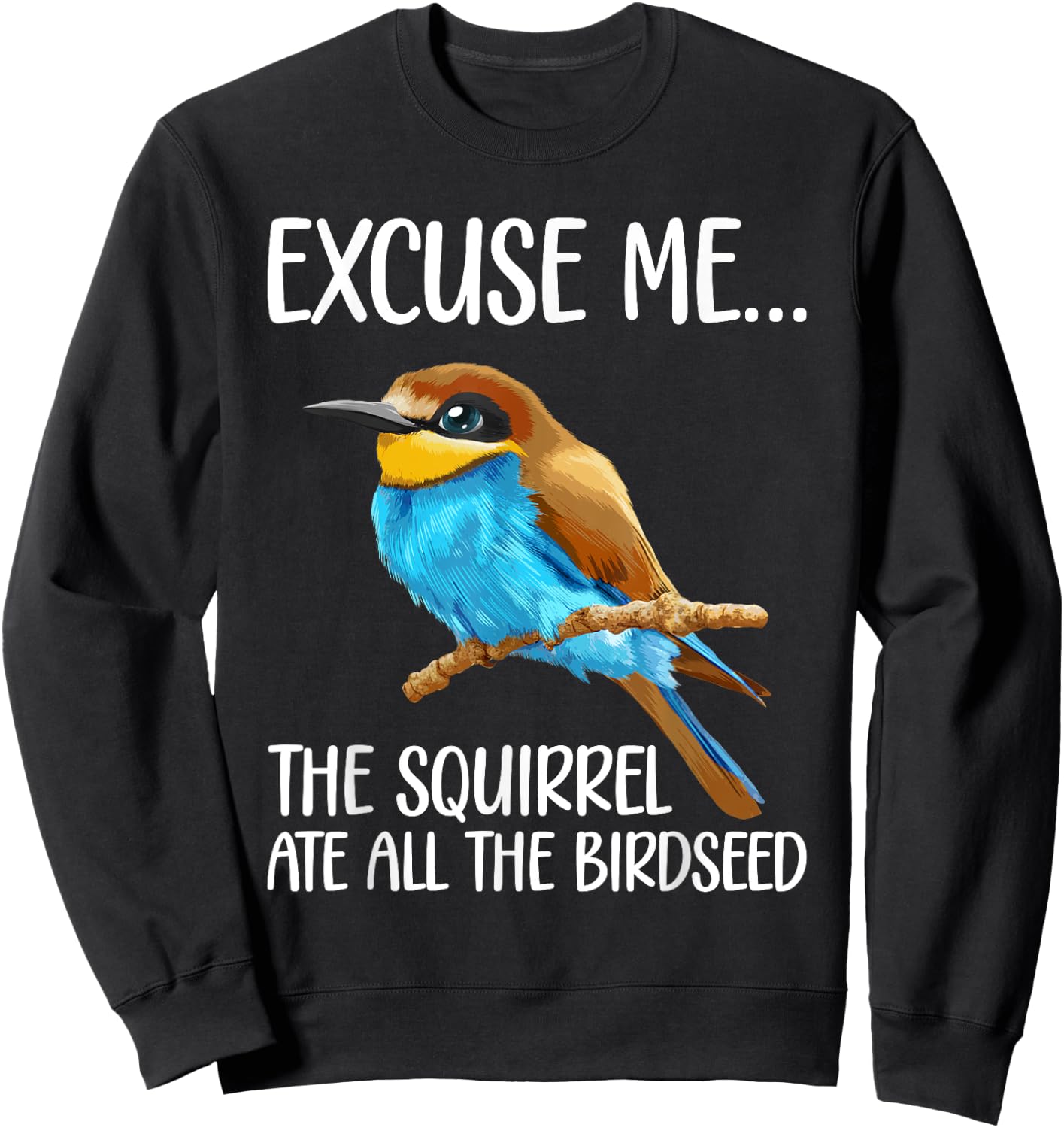 Bird Art Women Kid Bird Watching Birding Birdwatcher Sweatshirt - Sweatshirt | Black