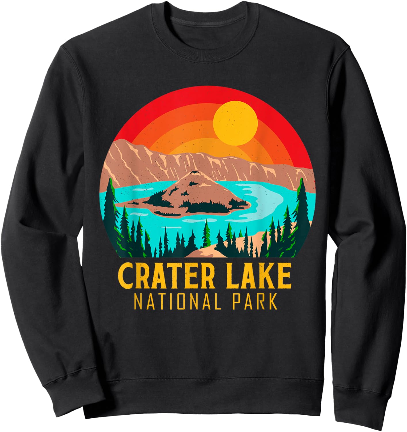 Crater Lake Souvenir National Park Hiking Nature Sweatshirt - Sweatshirt | Black