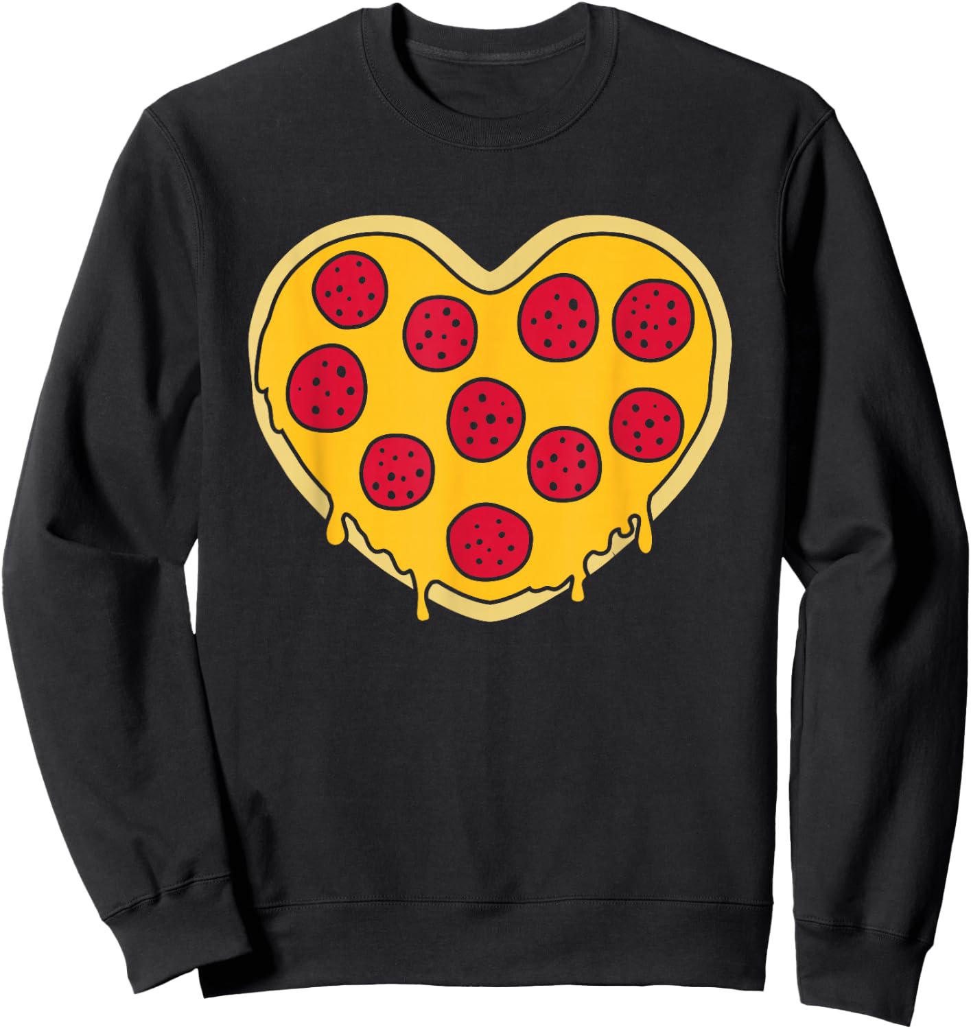 Pizza heart Sweatshirt - Sweatshirt | Black