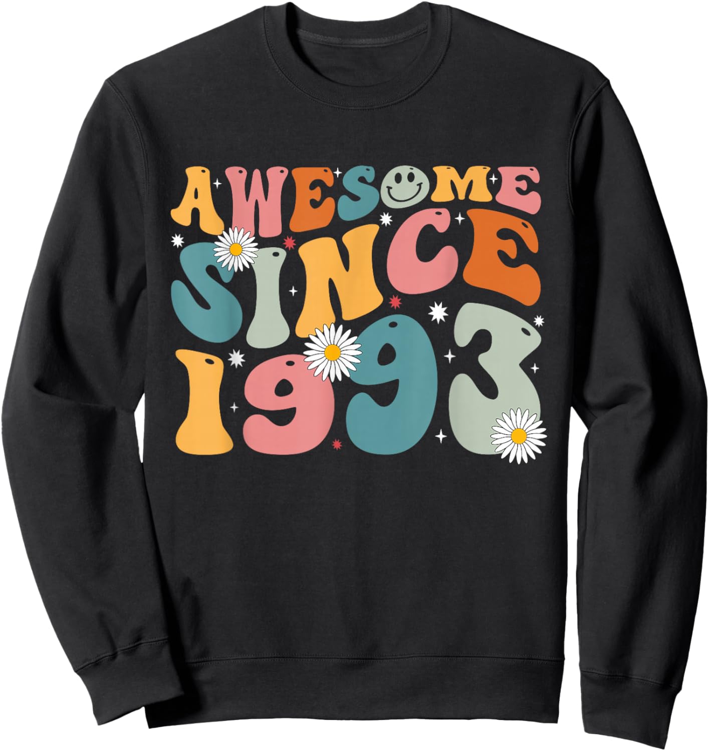 Awesome Since 1993 32nd Birthday Retro Gifts Born In 1993 Sweatshirt - Sweatshirt | Black