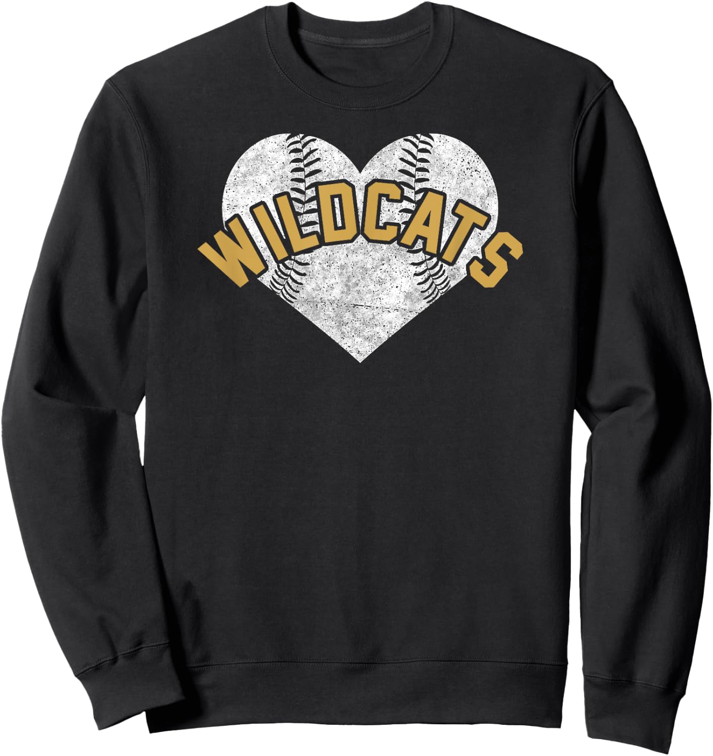 Wildcats Baseball Softball High School Team Mascot Mom Sweatshirt - Sweatshirt | Black