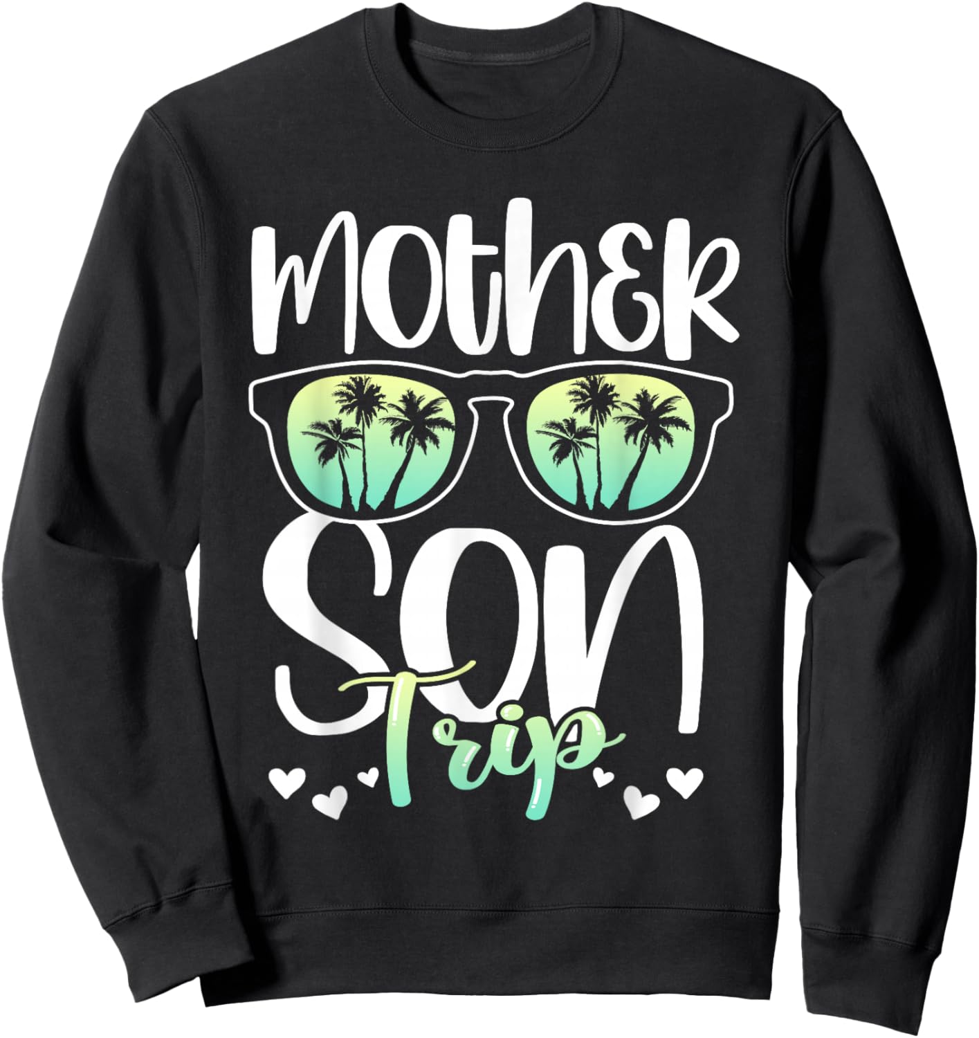 Mother Son Trip Mother's Day Mom Matching Sons Mother Son Sweatshirt - Sweatshirt | Black