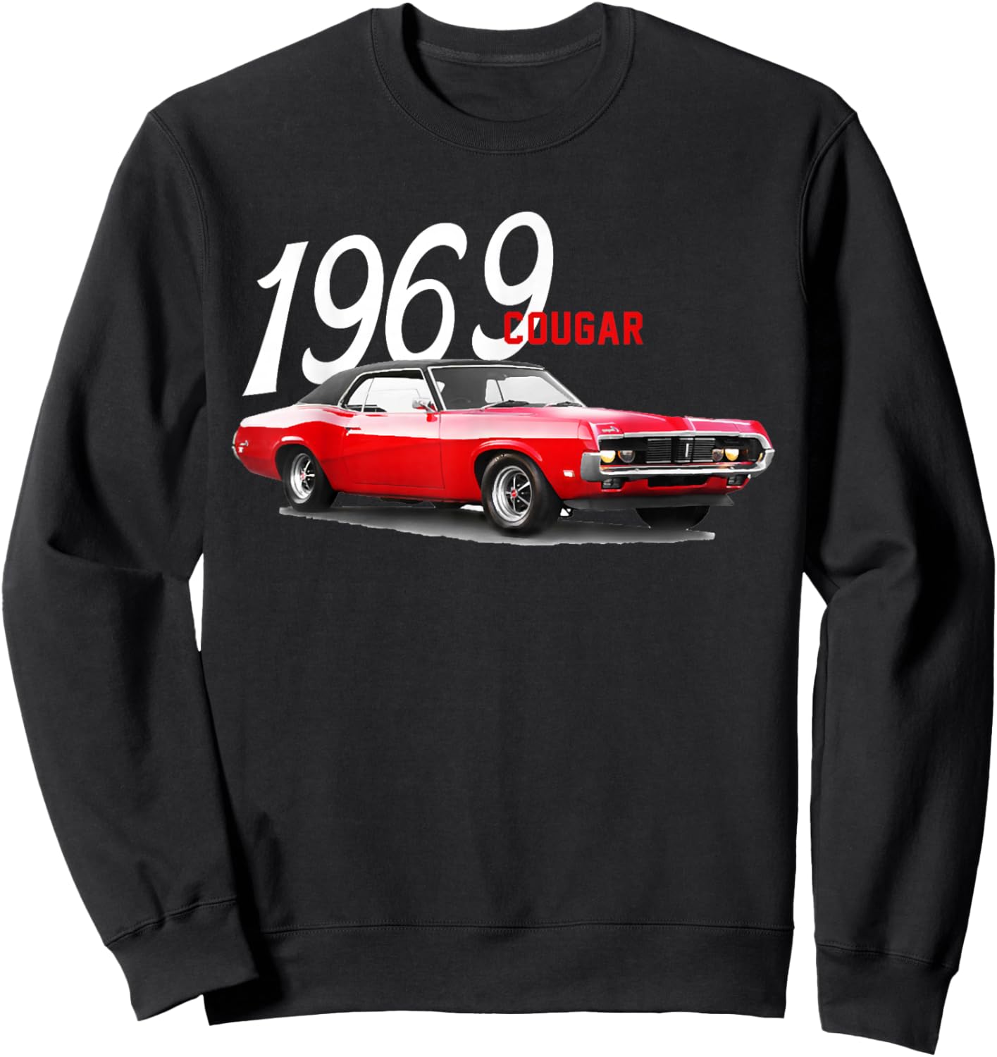 1969 69 Mercury classic Cougar Vinatge cars Sweatshirt - Sweatshirt | Black