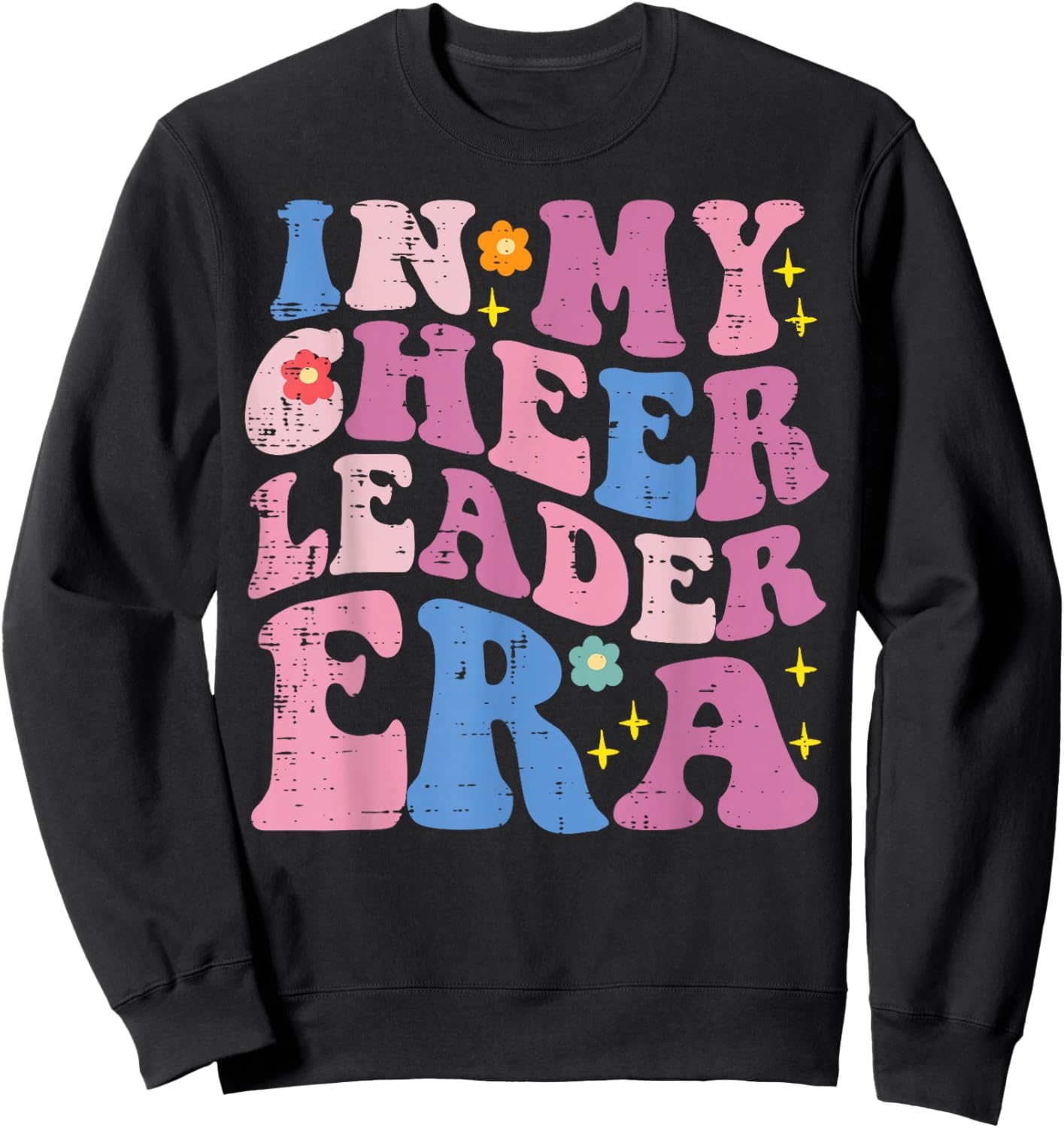 In My Cheerleader Era Retro Cheerleading Women Girls Kids Sweatshirt - Sweatshirt | Black