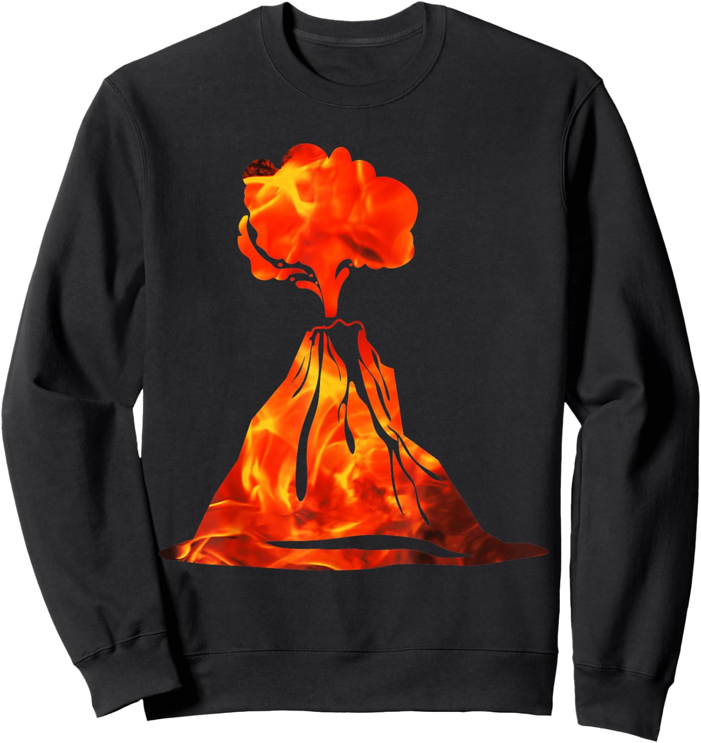 Fire Volcanoes , Volcano Lover Geology Sweatshirt - Sweatshirt | Black