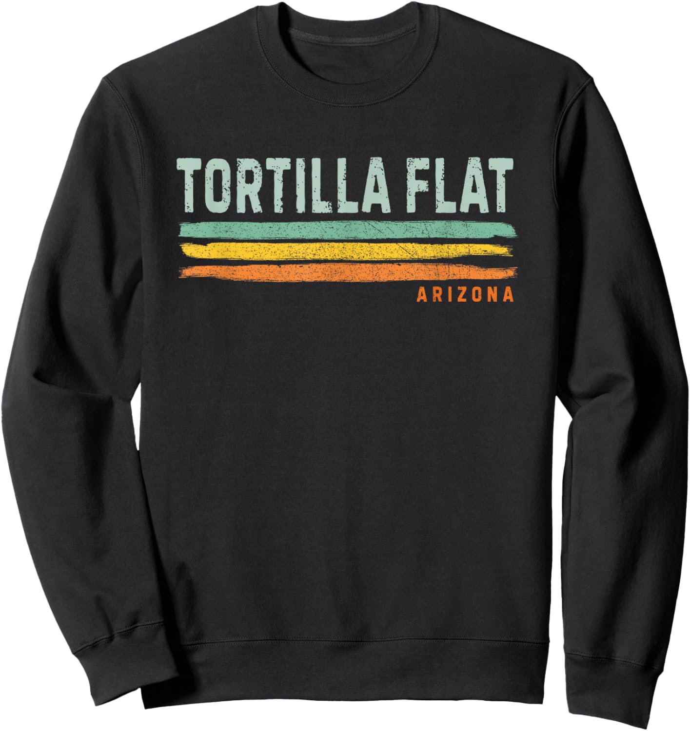 Vintage Stripes Tortilla Flat AZ Sweatshirt - Sweatshirt | Black
