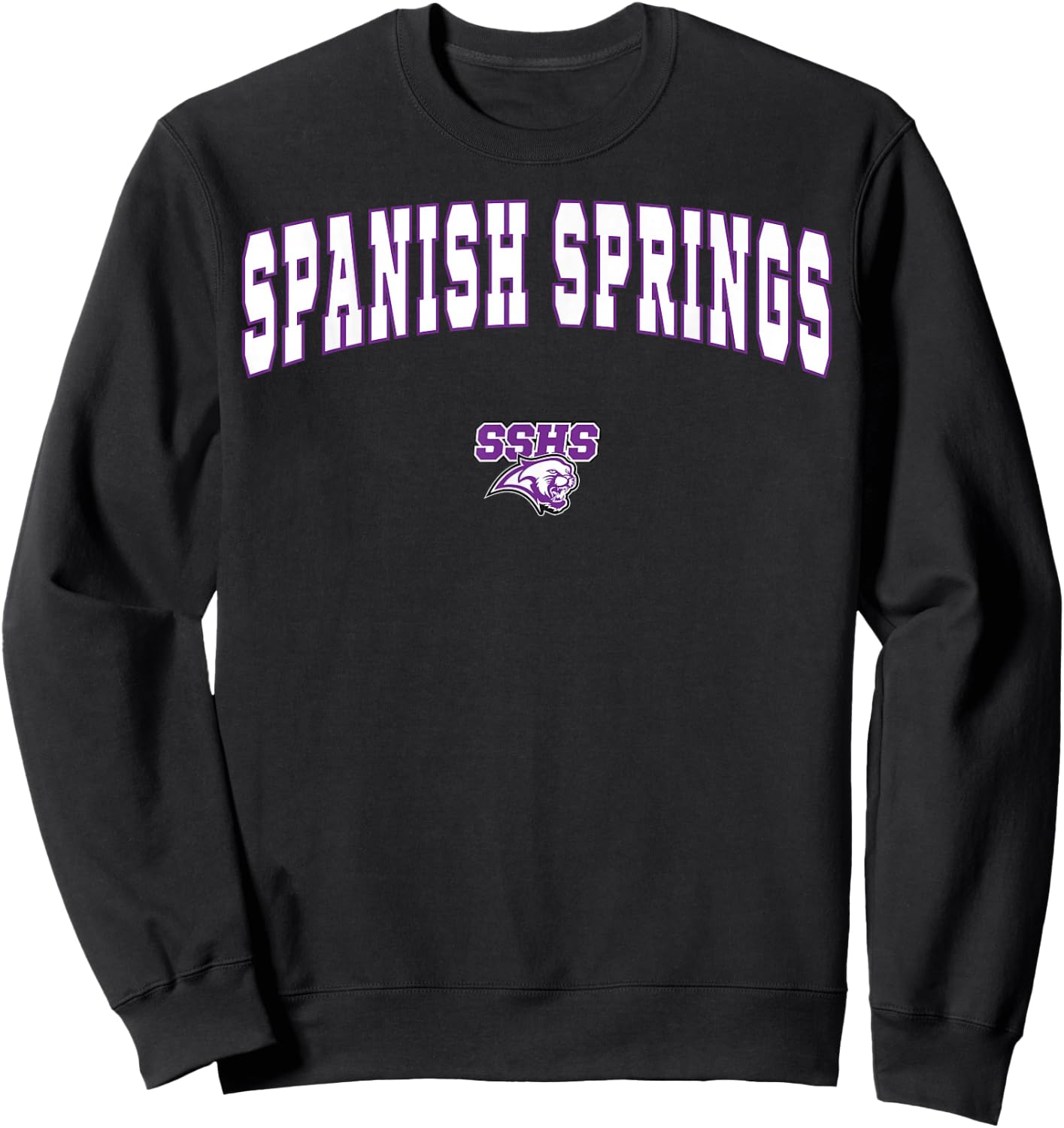 Spanish Springs High School Cougars Sweatshirt - Sweatshirt | Black