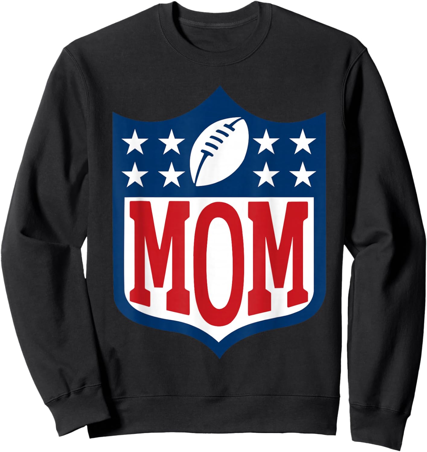Mom American Football Happy Birthday Family Matching Retro Sweatshirt - Sweatshirt | Black
