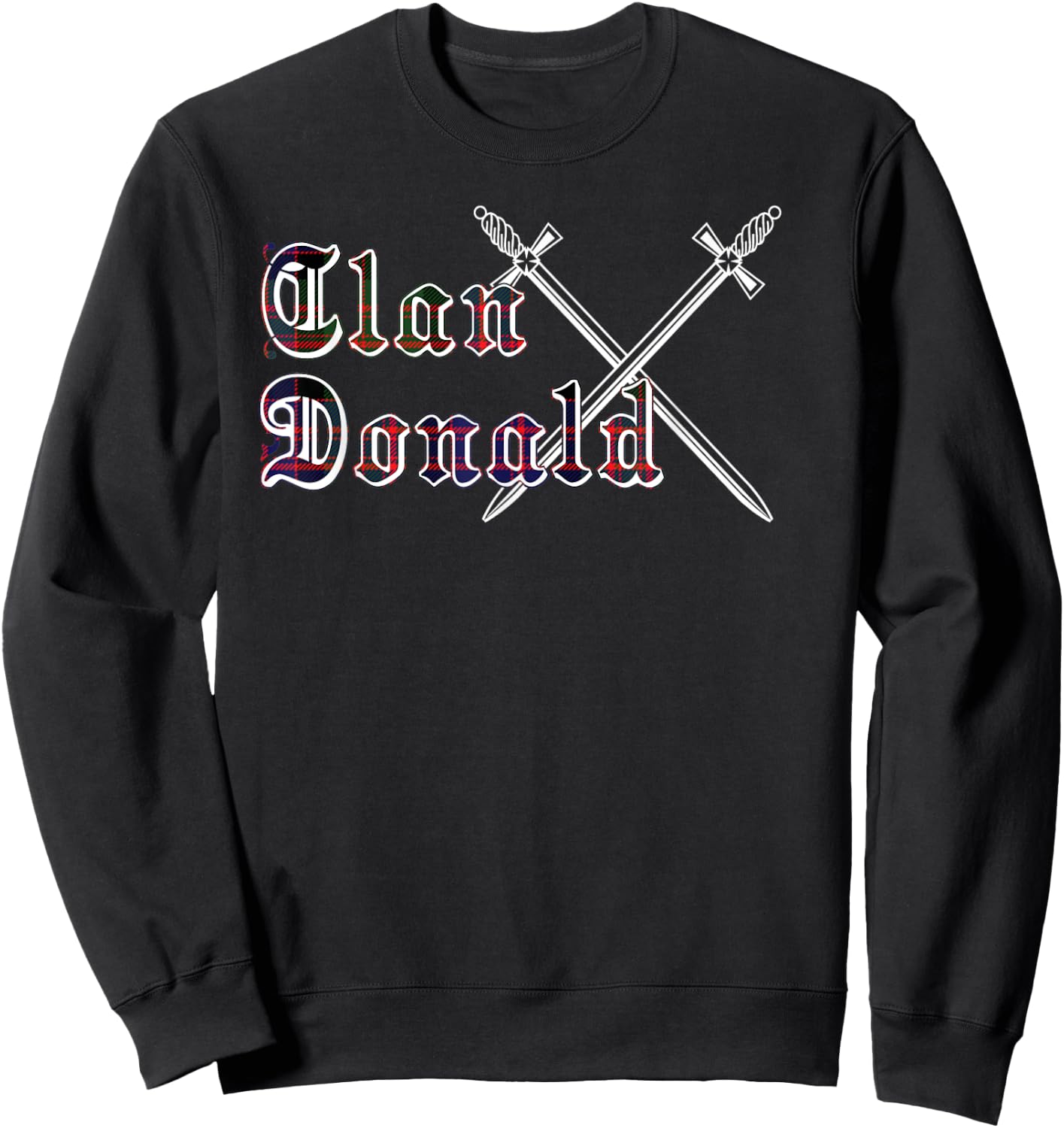 Clan Donald surname last name Scottish Tartan Sweatshirt - Sweatshirt | Black