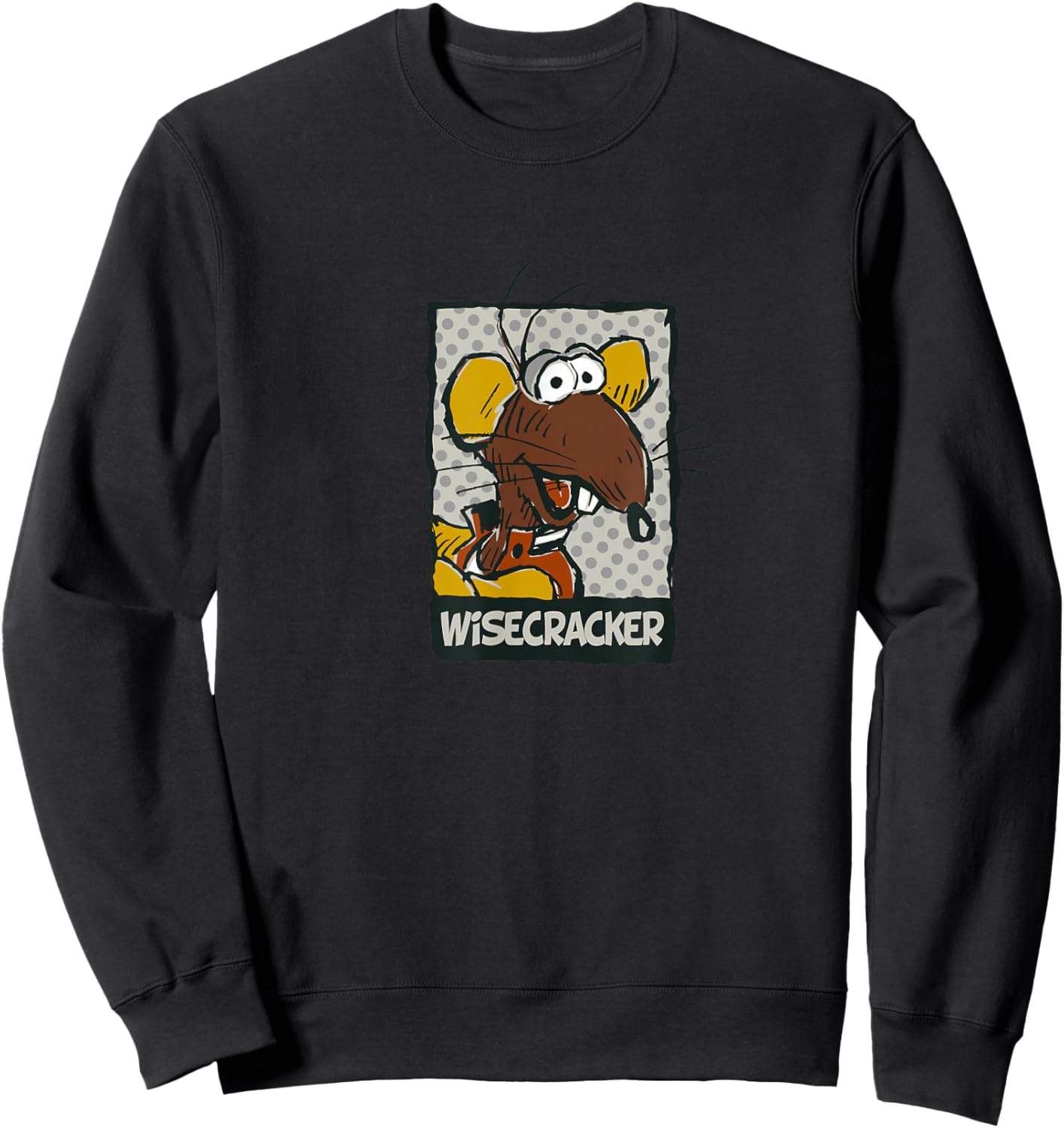 Disney The Muppets Rizzo The Rat Wisecracker Drawn Portrait Sweatshirt - Sweatshirt | Black