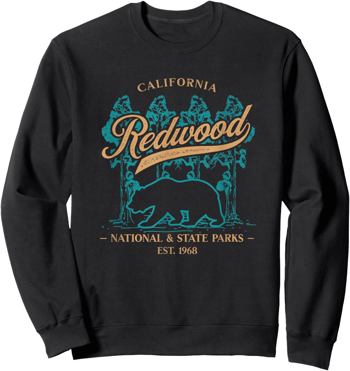 Redwood National State Parks California Coast USA Souvenir Sweatshirt - Sweatshirt | Black