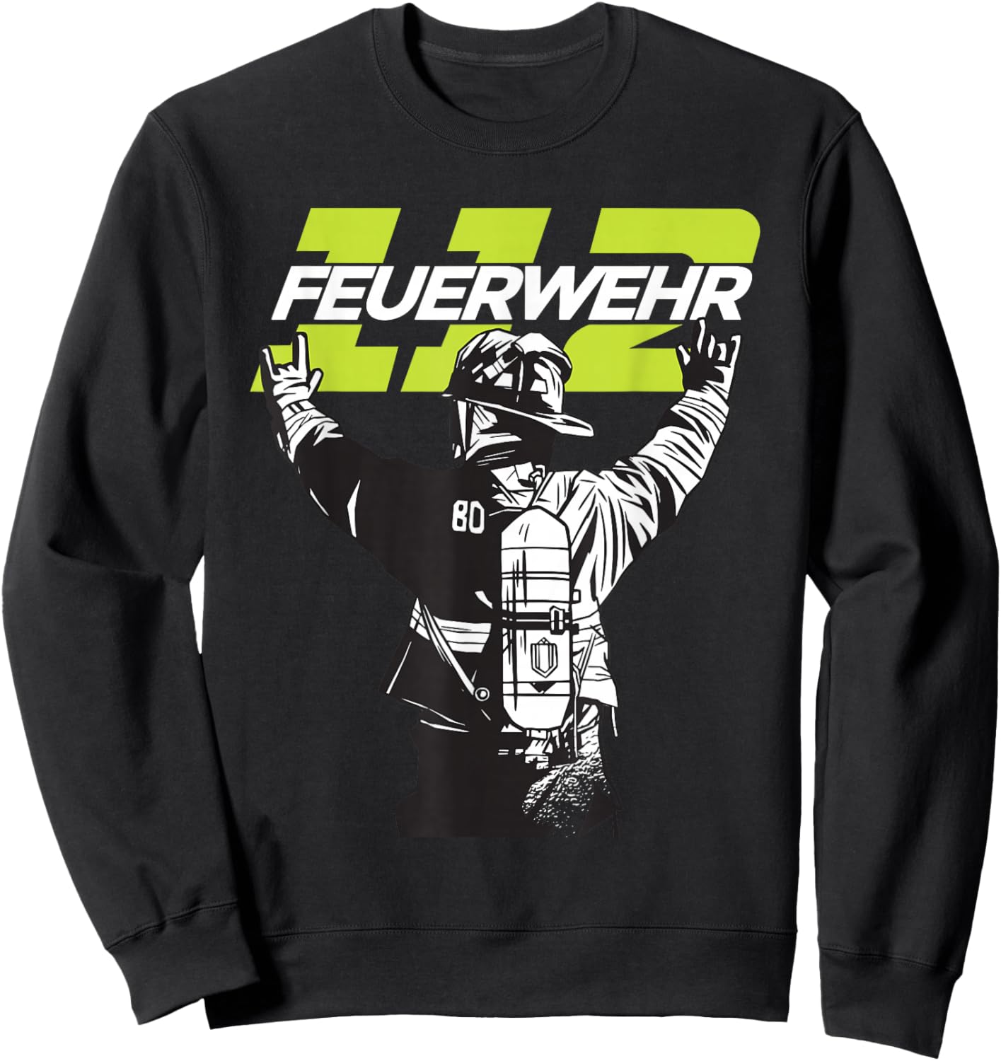 Feuerwehr Retten, Löschen, Bergen, Schützen 112 Herren Mann Sweatshirt - Sweatshirt | Black