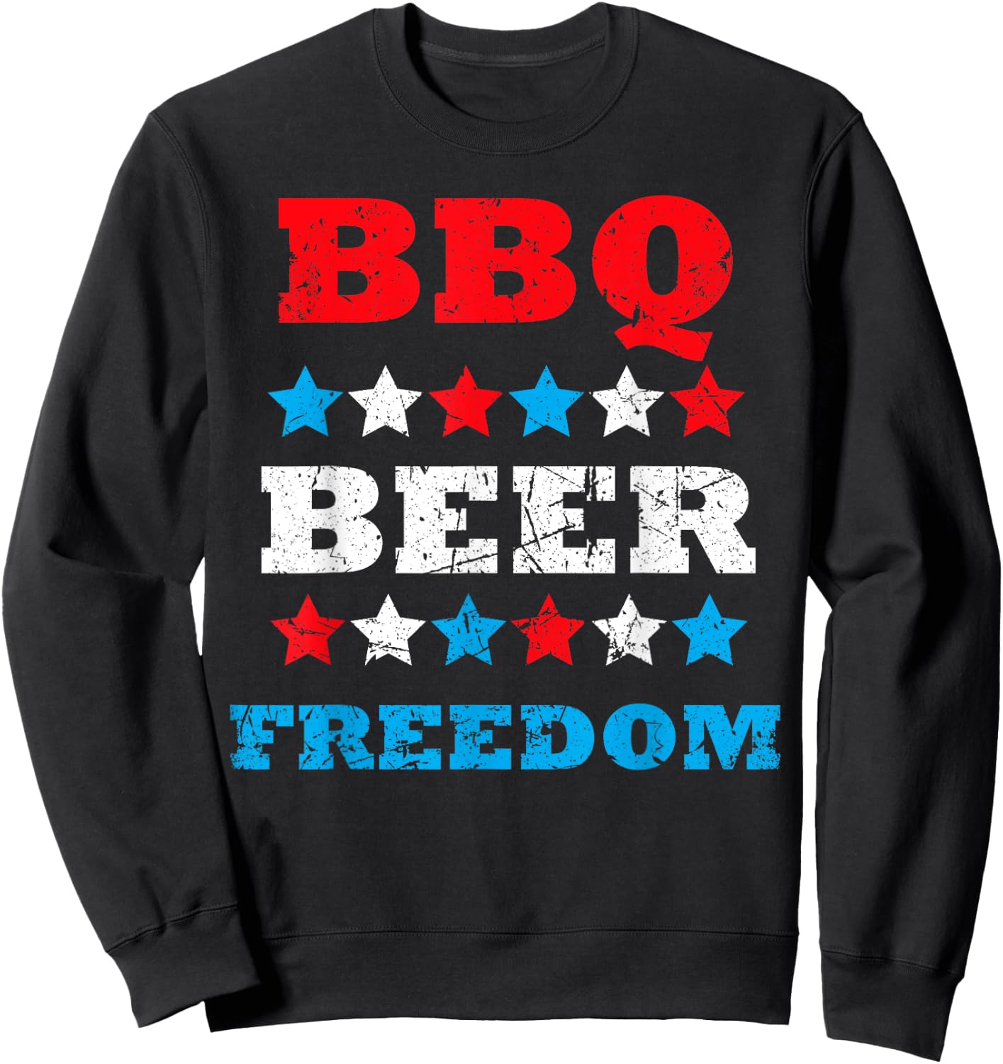 BBQ Beer Freedom Sweatshirt - Sweatshirt | Black